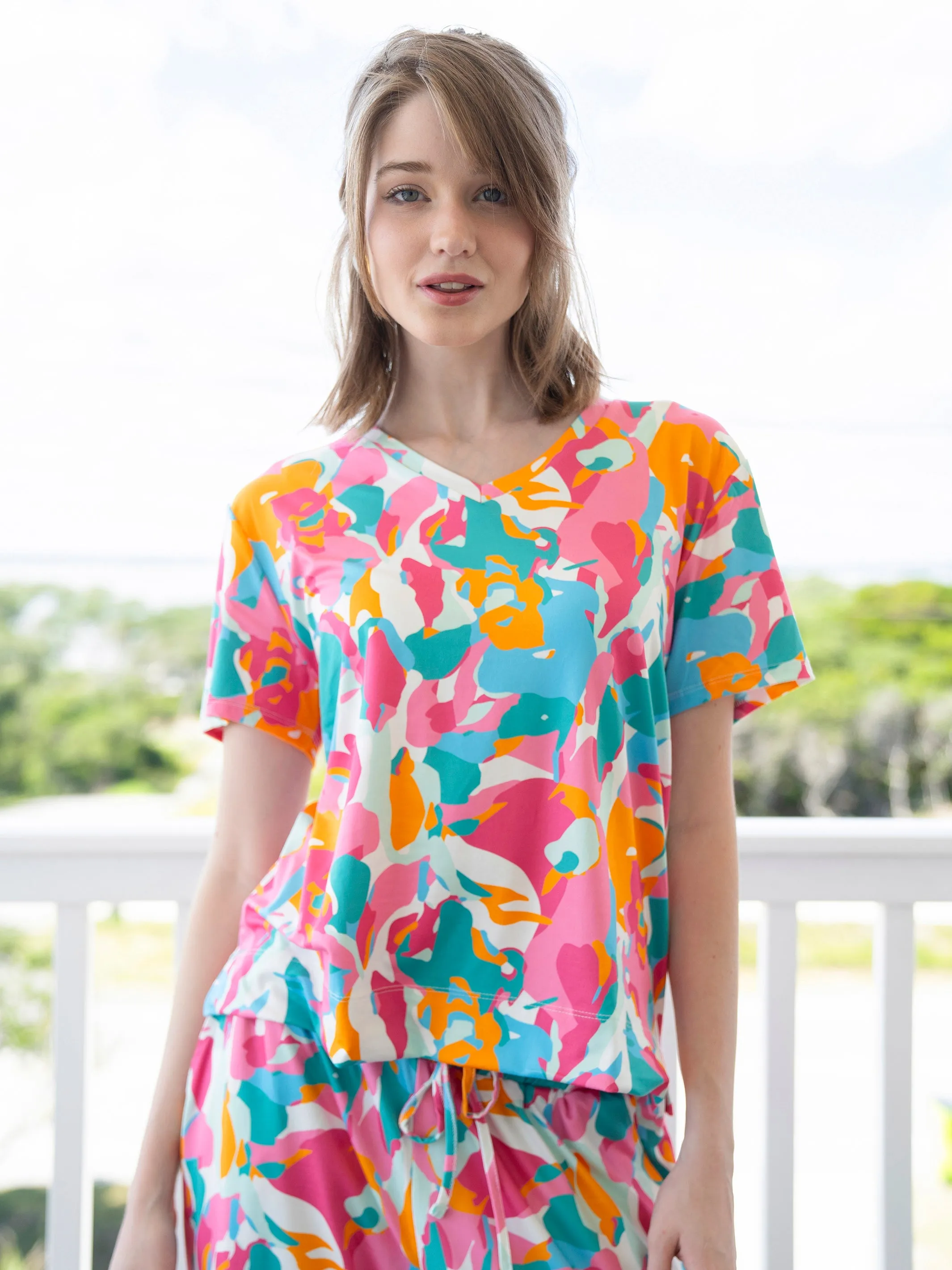 Women's Alli Pants Set | River Iris Teal sold by Mary Square