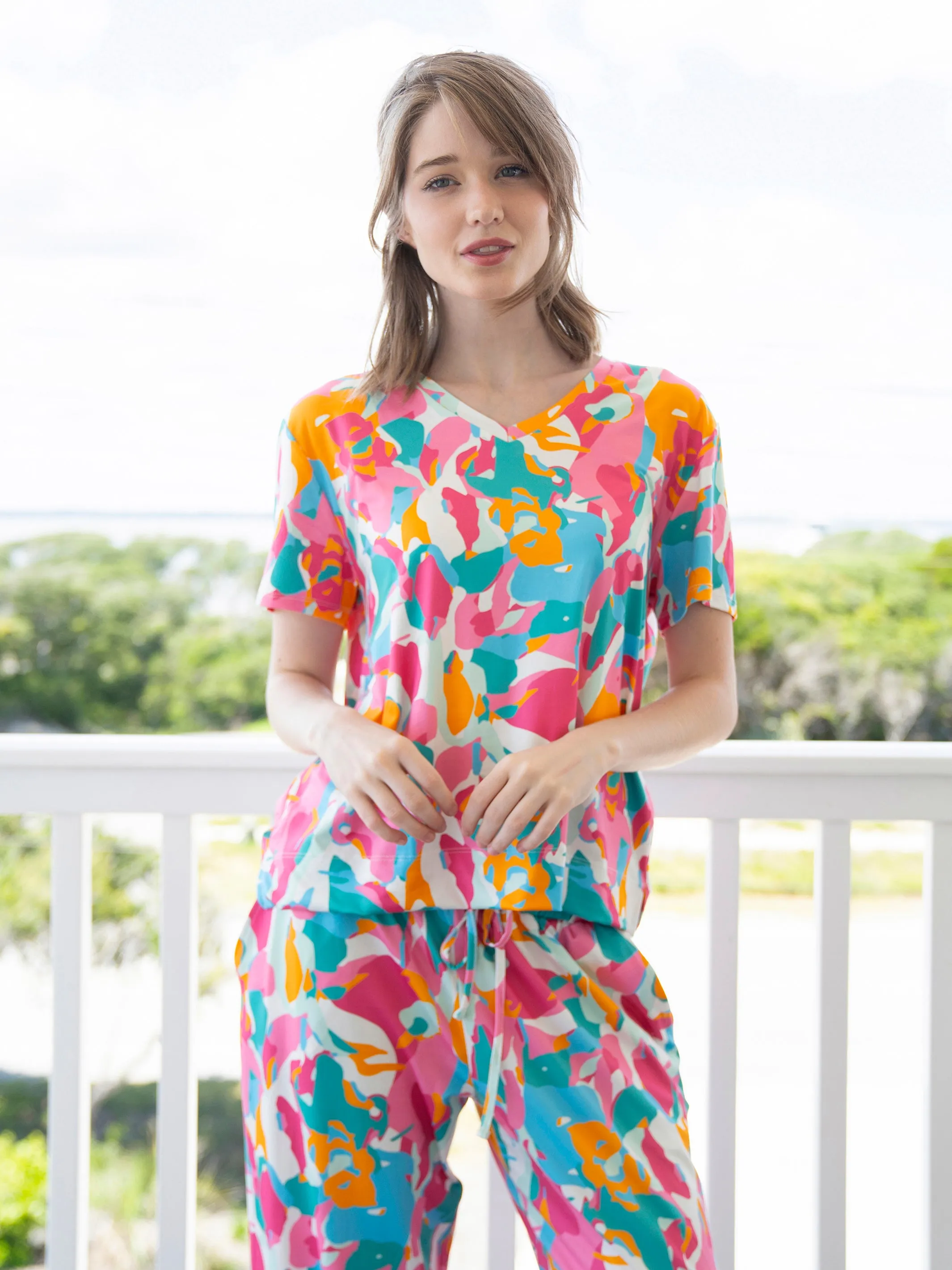 Women's Alli Pants Set | River Iris Teal sold by Mary Square product image thumbnail 3