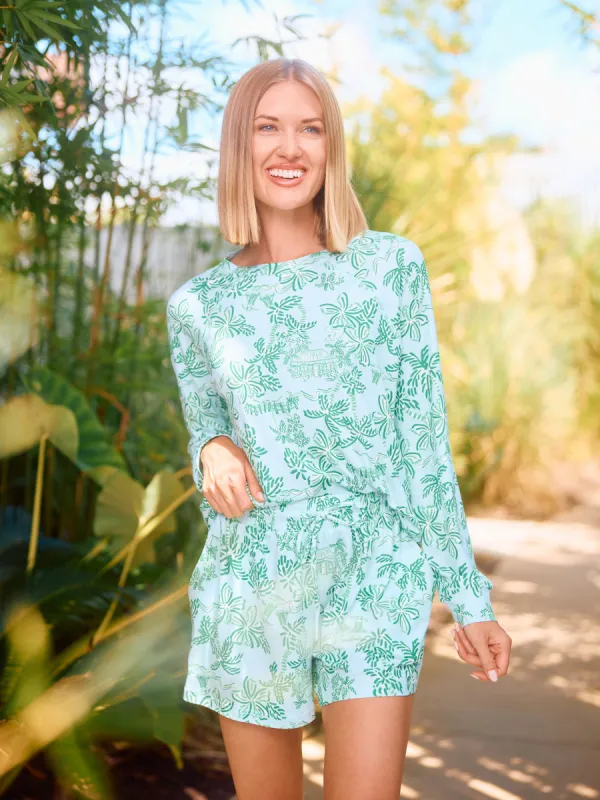 FINAL SALE - Women's Annie Shorts Set | Island Oasis Green sold by Mary Square