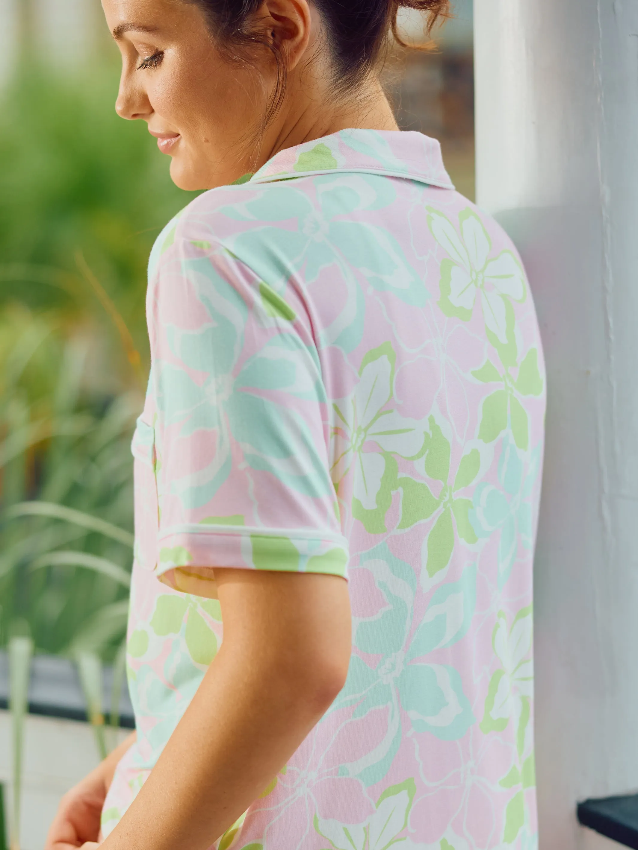 Women's Charlotte Pants Set | Tropical Bouquet Pink sold by Mary Square product image thumbnail 5