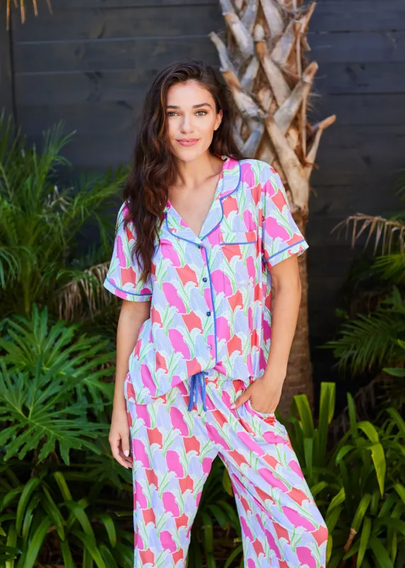 Women's Charlotte Pants Set | Color Me Sweet Coral sold by Mary Square