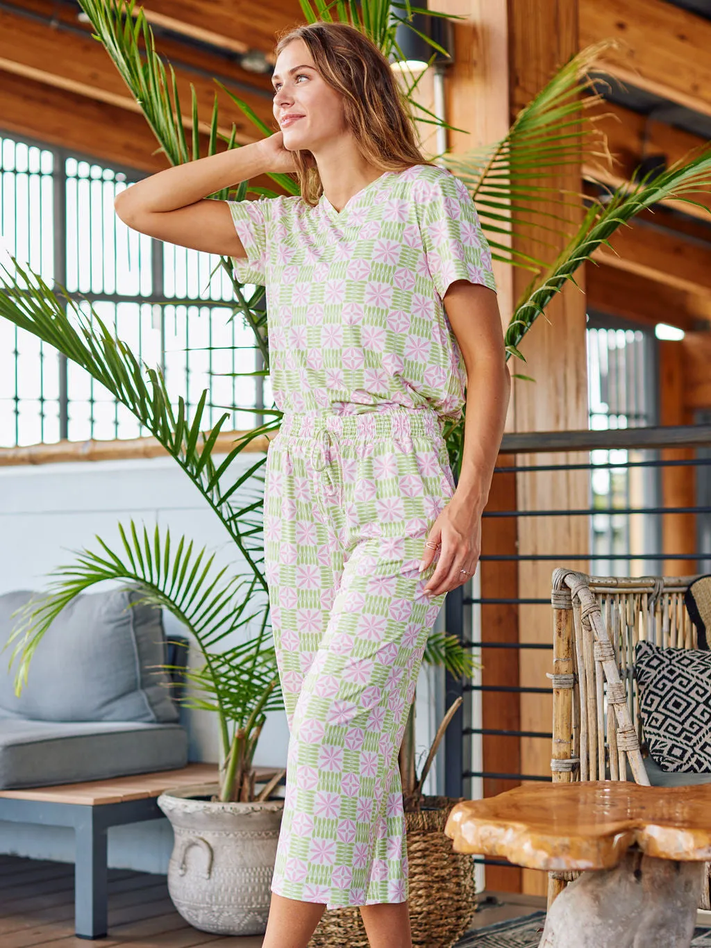 Women's Alli Cropped Pants Set | Quilted Charm sold by Mary Square