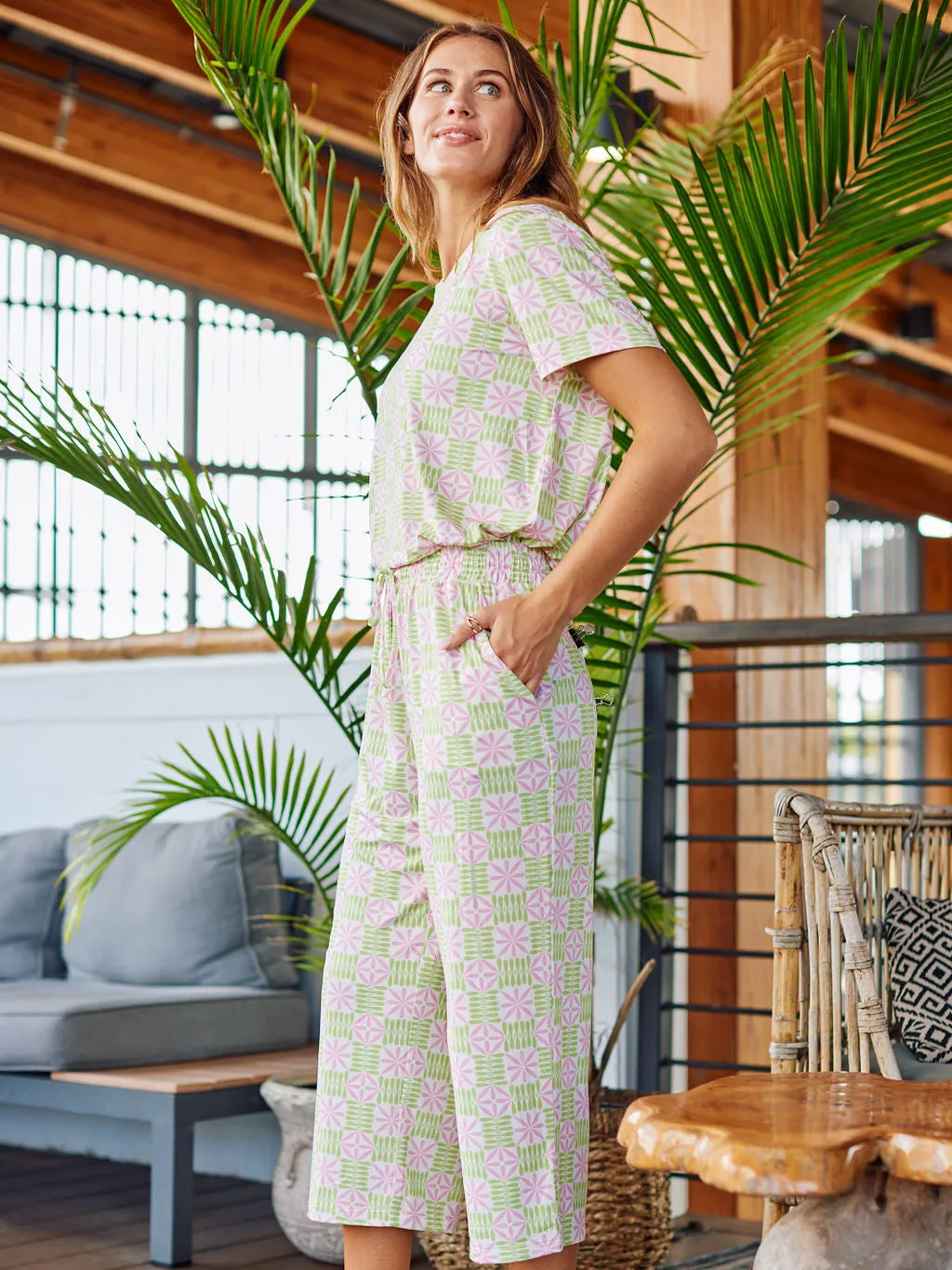 Women's Alli Cropped Pants Set | Quilted Charm sold by Mary Square product image thumbnail 3