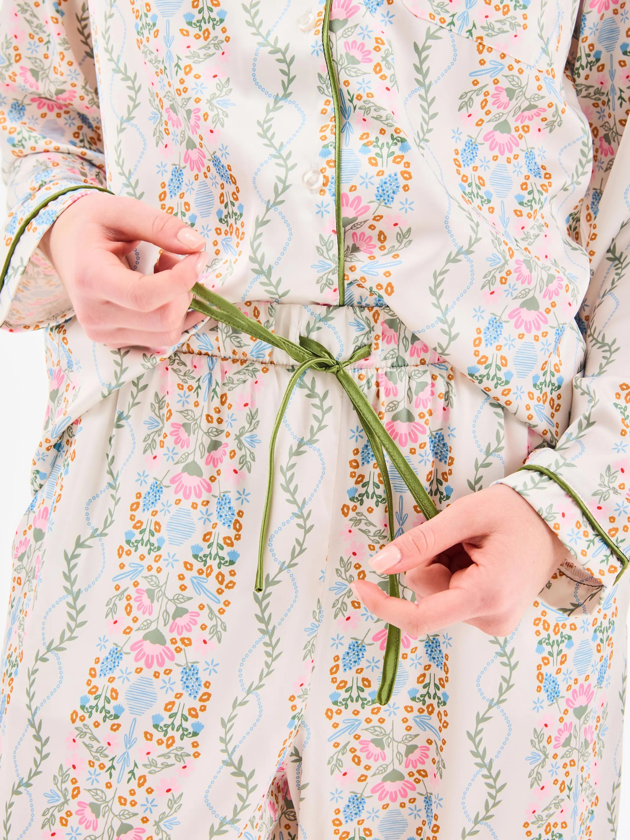 Women's Charlotte Satin Pants Set | Ivy Lane Ivory sold by Mary Square product image thumbnail 5