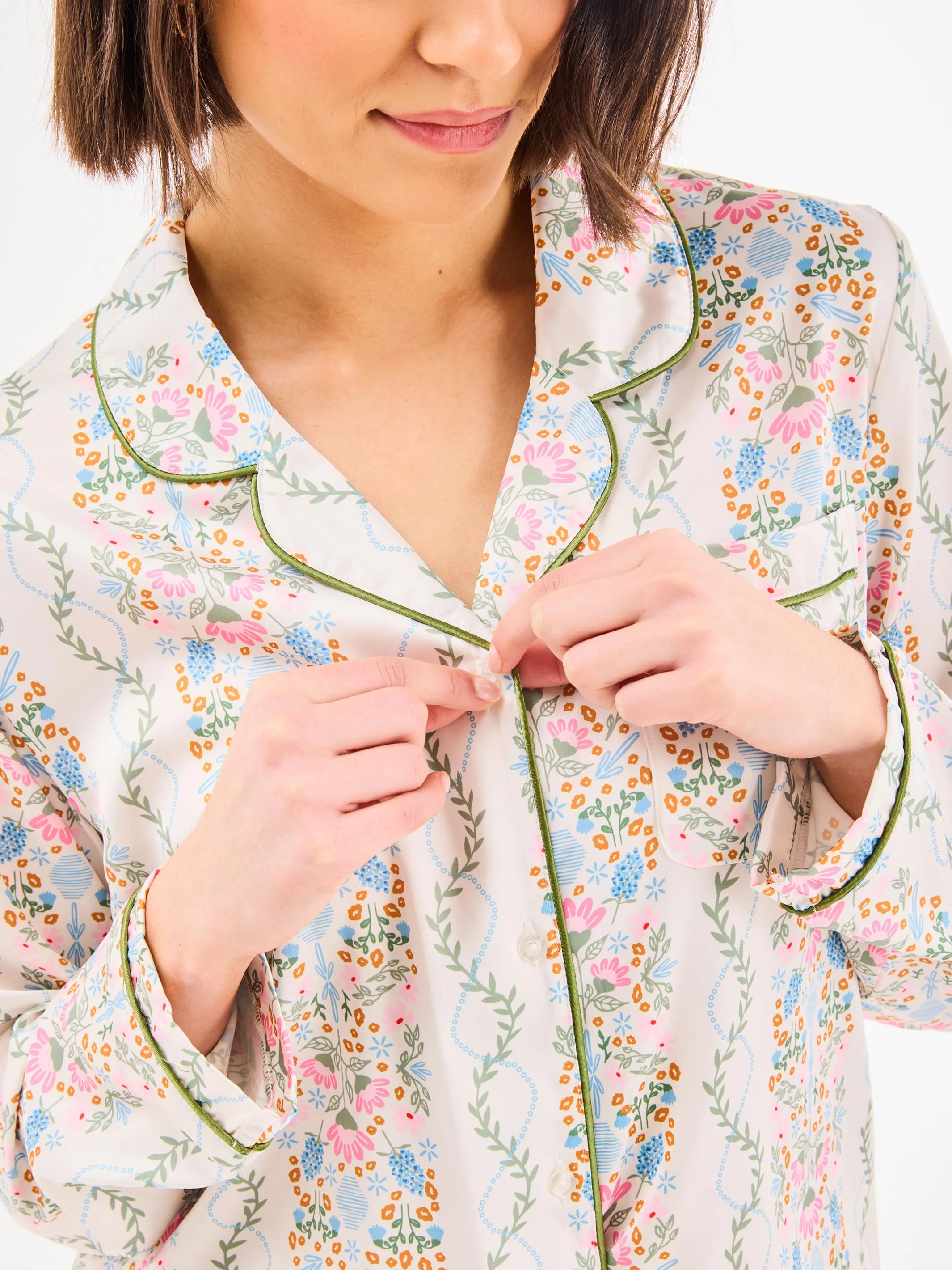 Women's Charlotte Satin Pants Set | Ivy Lane Ivory sold by Mary Square product image thumbnail 3