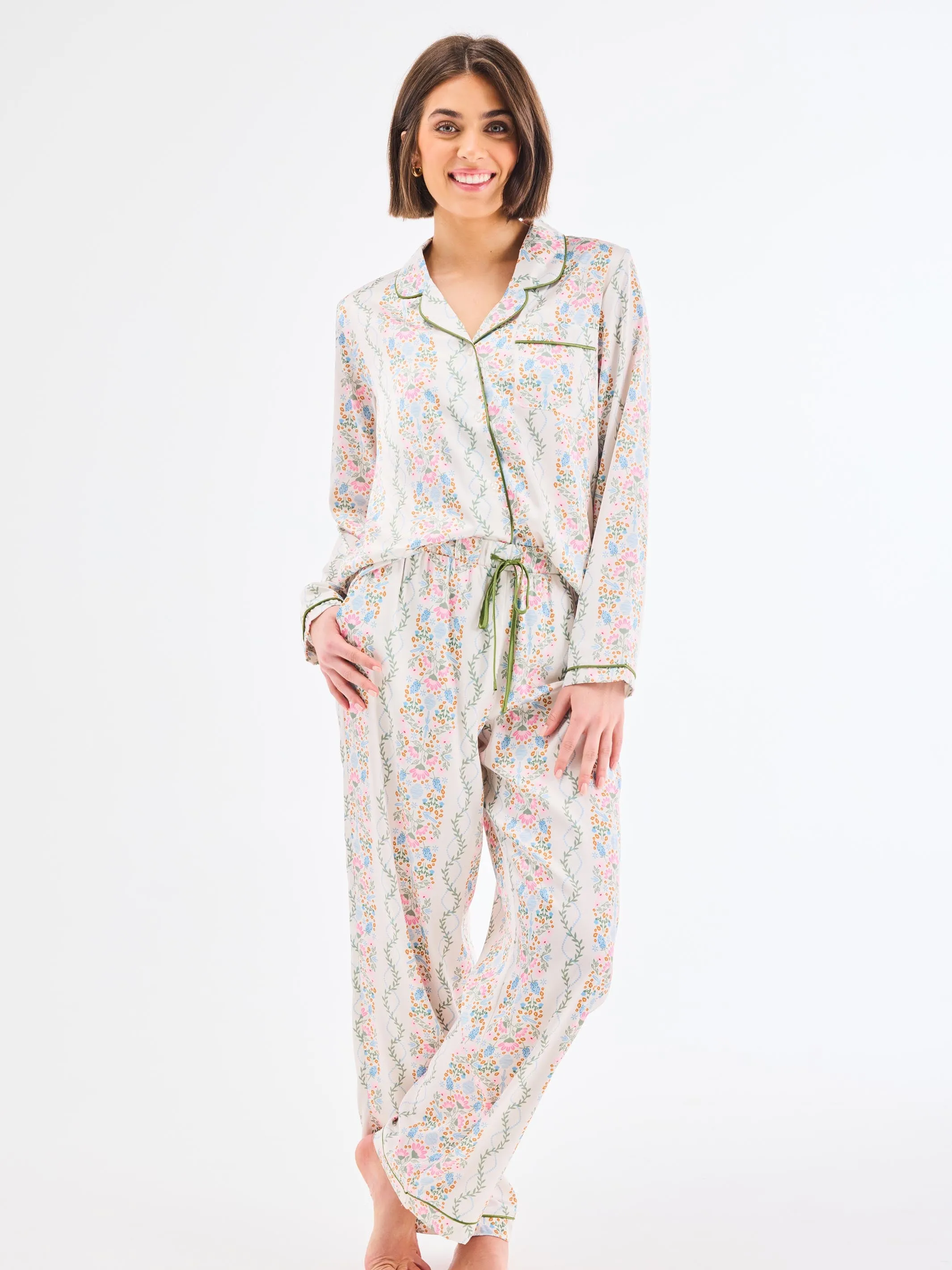 Women's Charlotte Satin Pants Set | Ivy Lane Ivory sold by Mary Square product image thumbnail 2