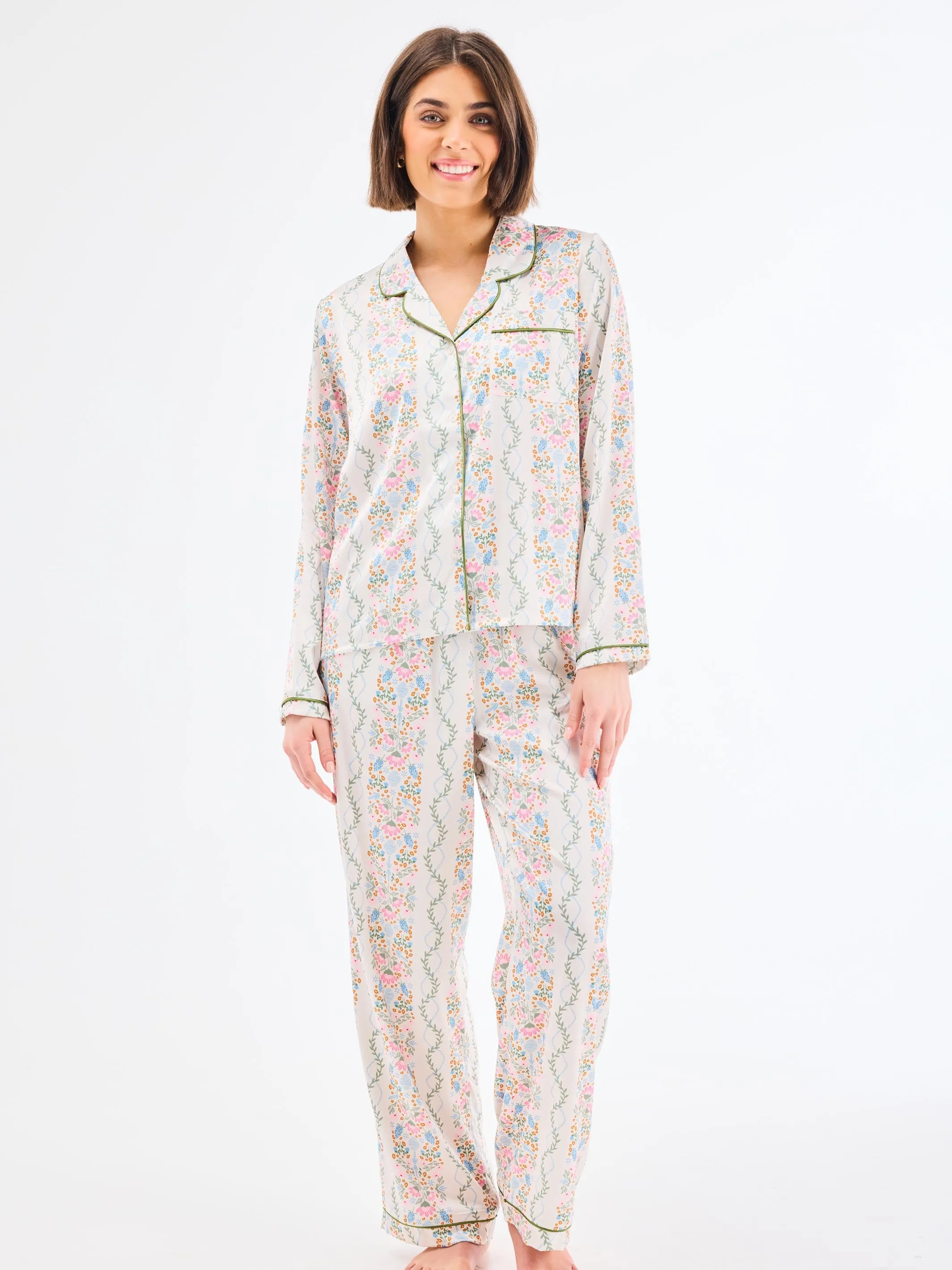 Women's Charlotte Satin Pants Set | Ivy Lane Ivory sold by Mary Square product image thumbnail 4