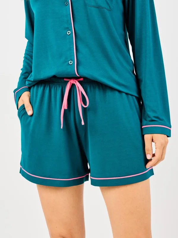 Women's Charlotte Shorts | Teal sold by Mary Square