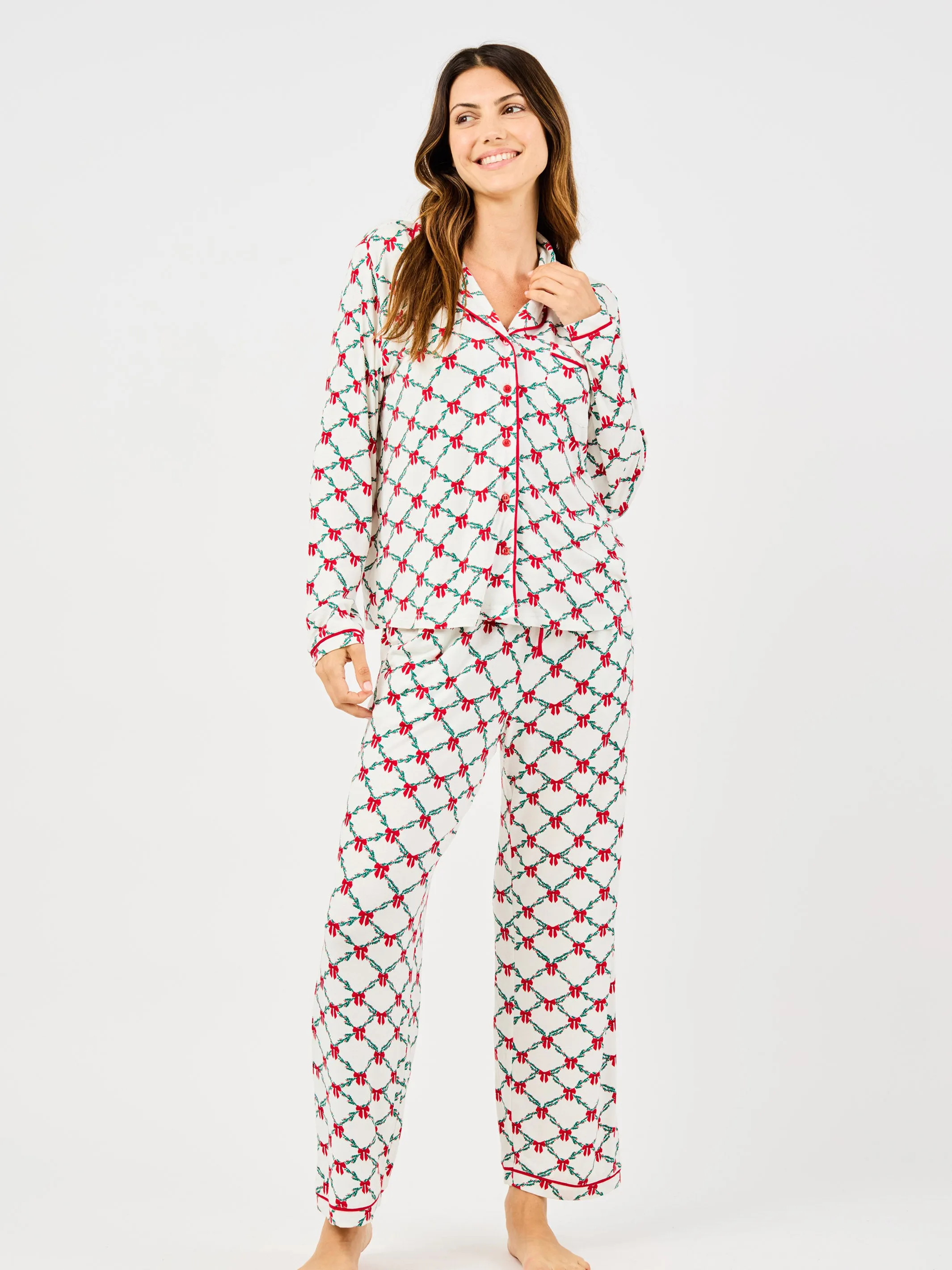 Women's Charlotte Pants Set | Holiday Trellis sold by Mary Square product image thumbnail 4