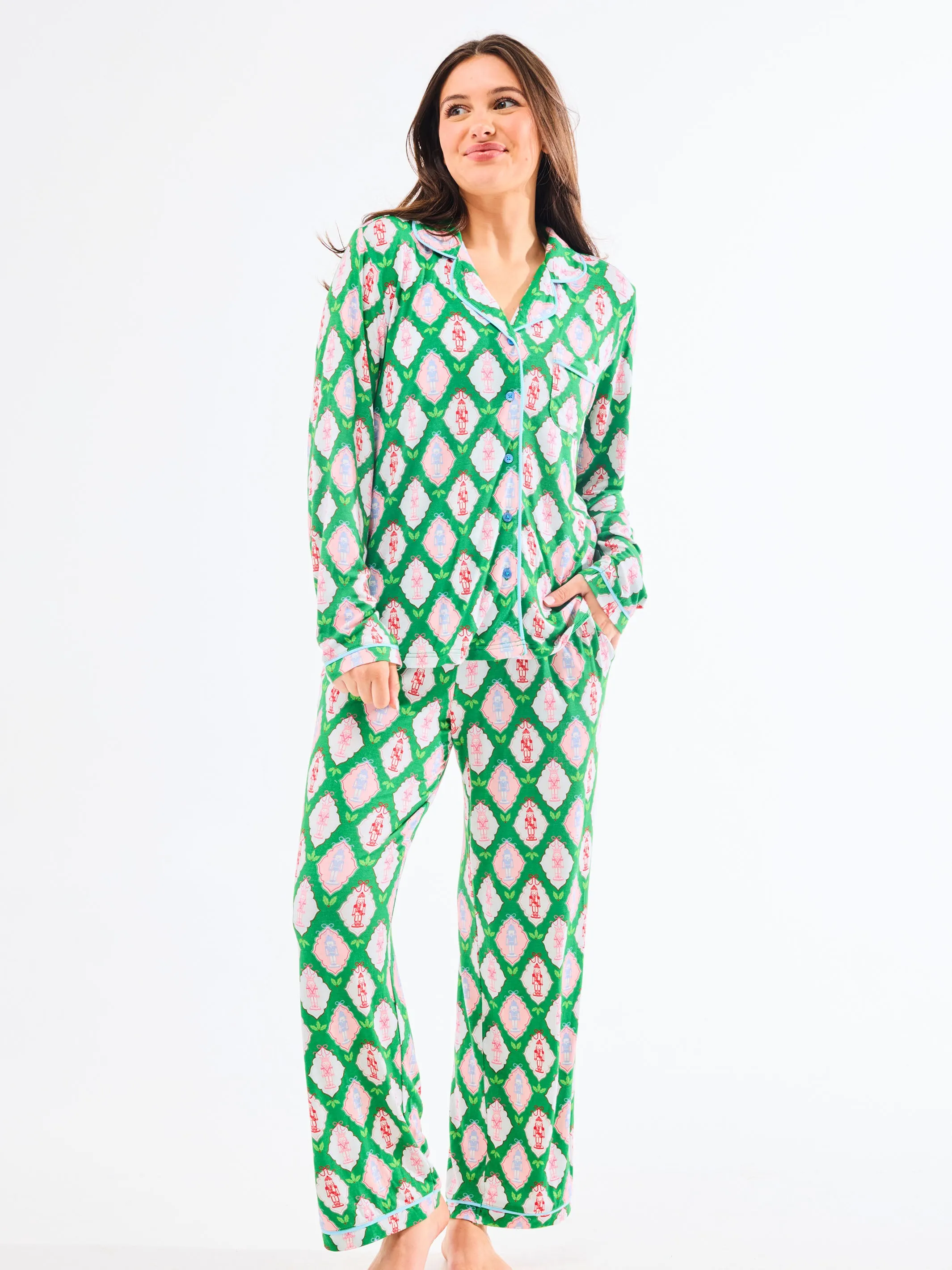 Women's Charlotte Pants Set | Christmas Cavalry sold by Mary Square