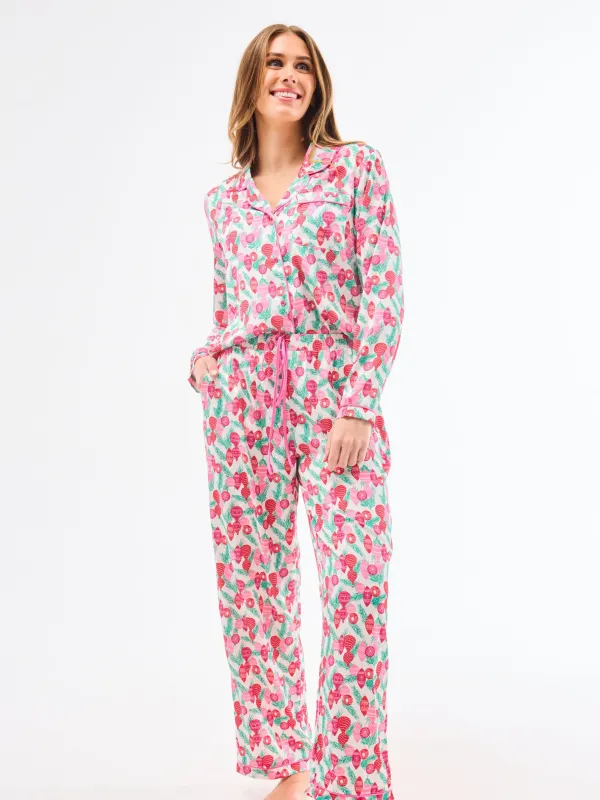 Women's Charlotte Satin Pants Set | Trim the Tree sold by Mary Square