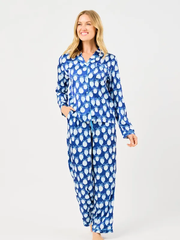 Women's Satin Charlotte Pants Set | 'Twas the Night sold by Mary Square