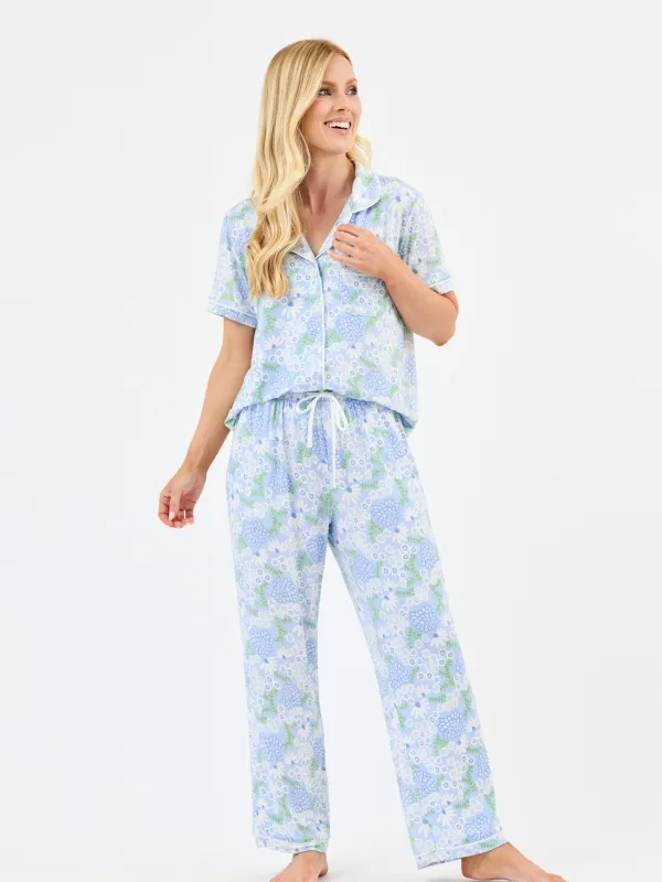 Women's Charlotte Pants Set | Daisy Chain Blue sold by Mary Square