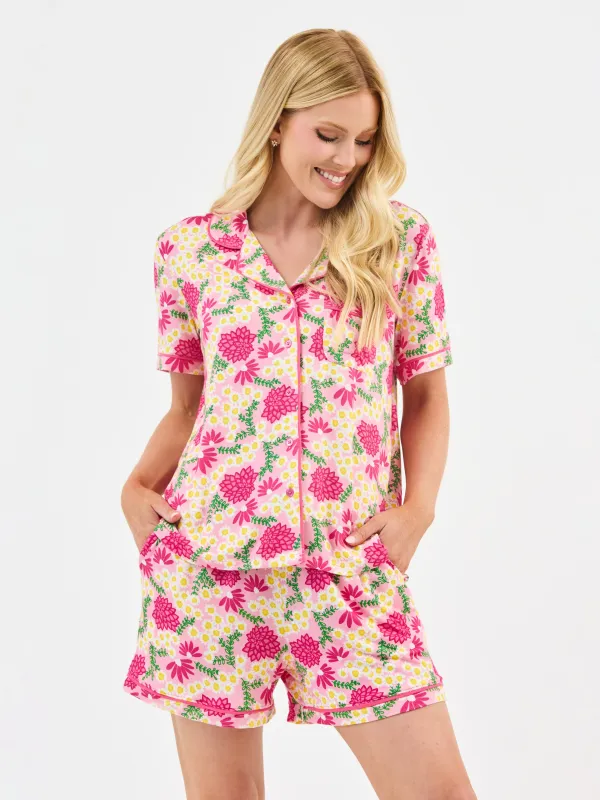 Women's Charlotte Shorts Set | Daisy Chain Pink sold by Mary Square