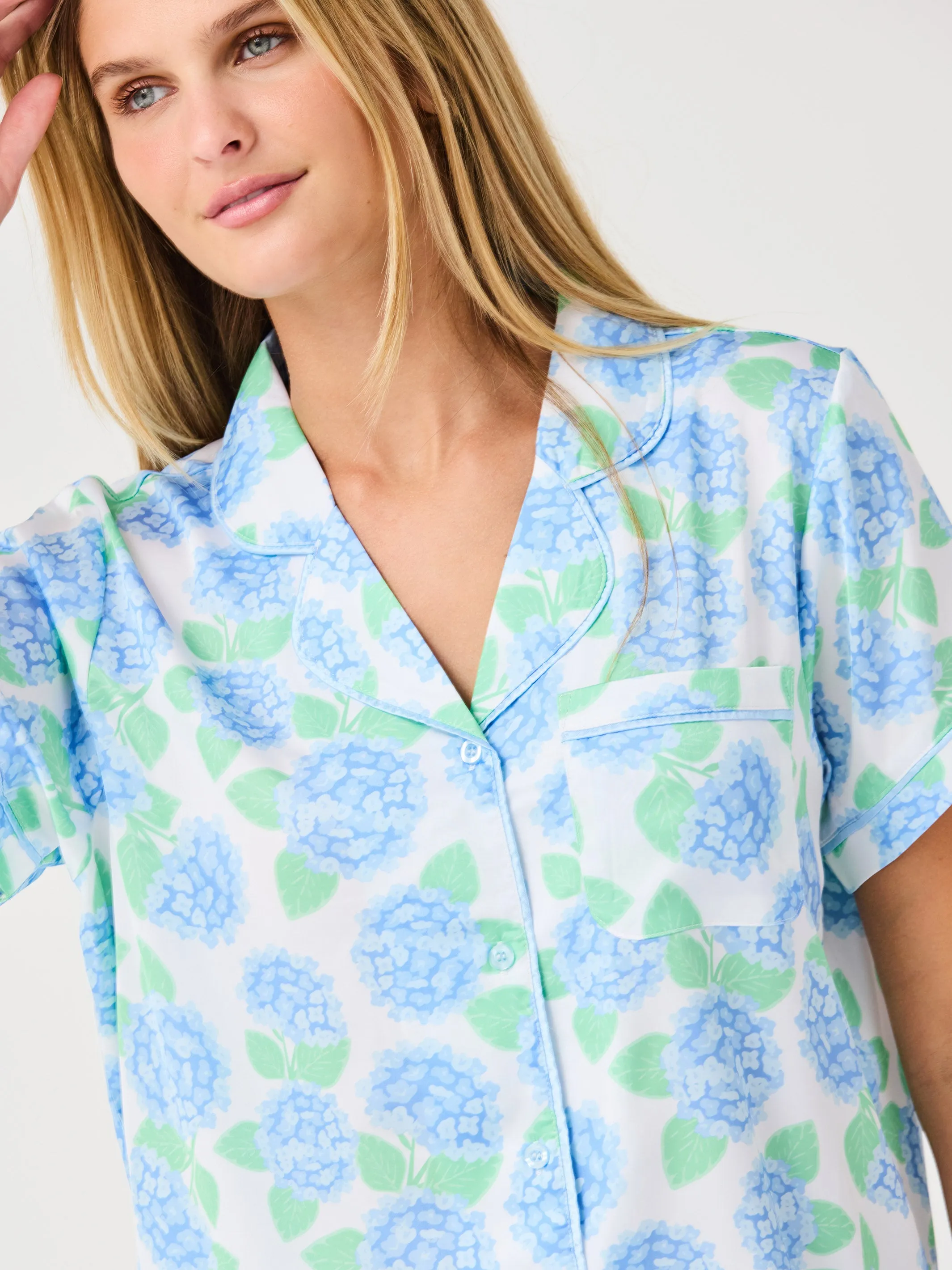 Women's Charlotte Satin Shorts Set | Summerfair Blue sold by Mary Square product image thumbnail 3