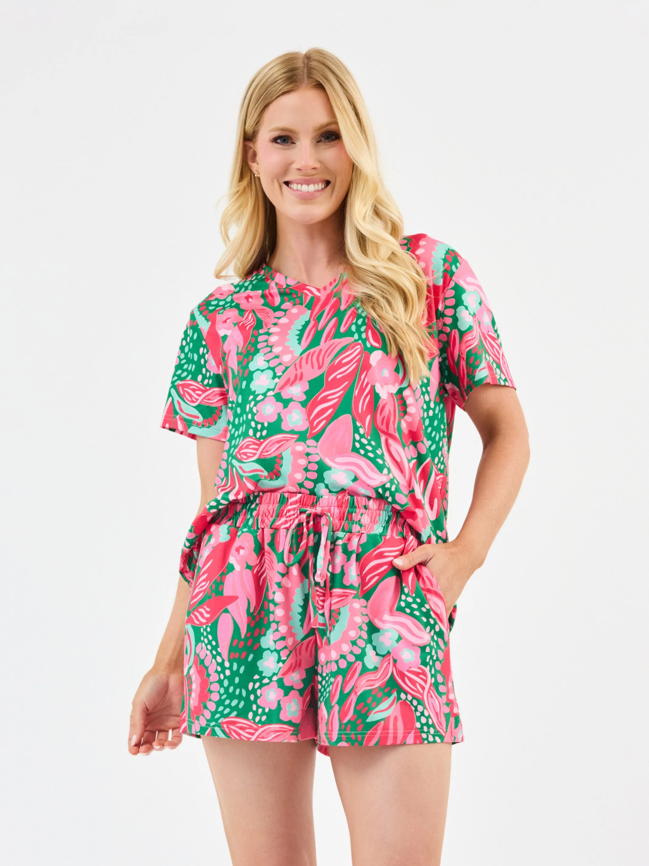 Women's Alli Shorts Set | Green Canopy Gleam sold by Mary Square product image thumbnail 5