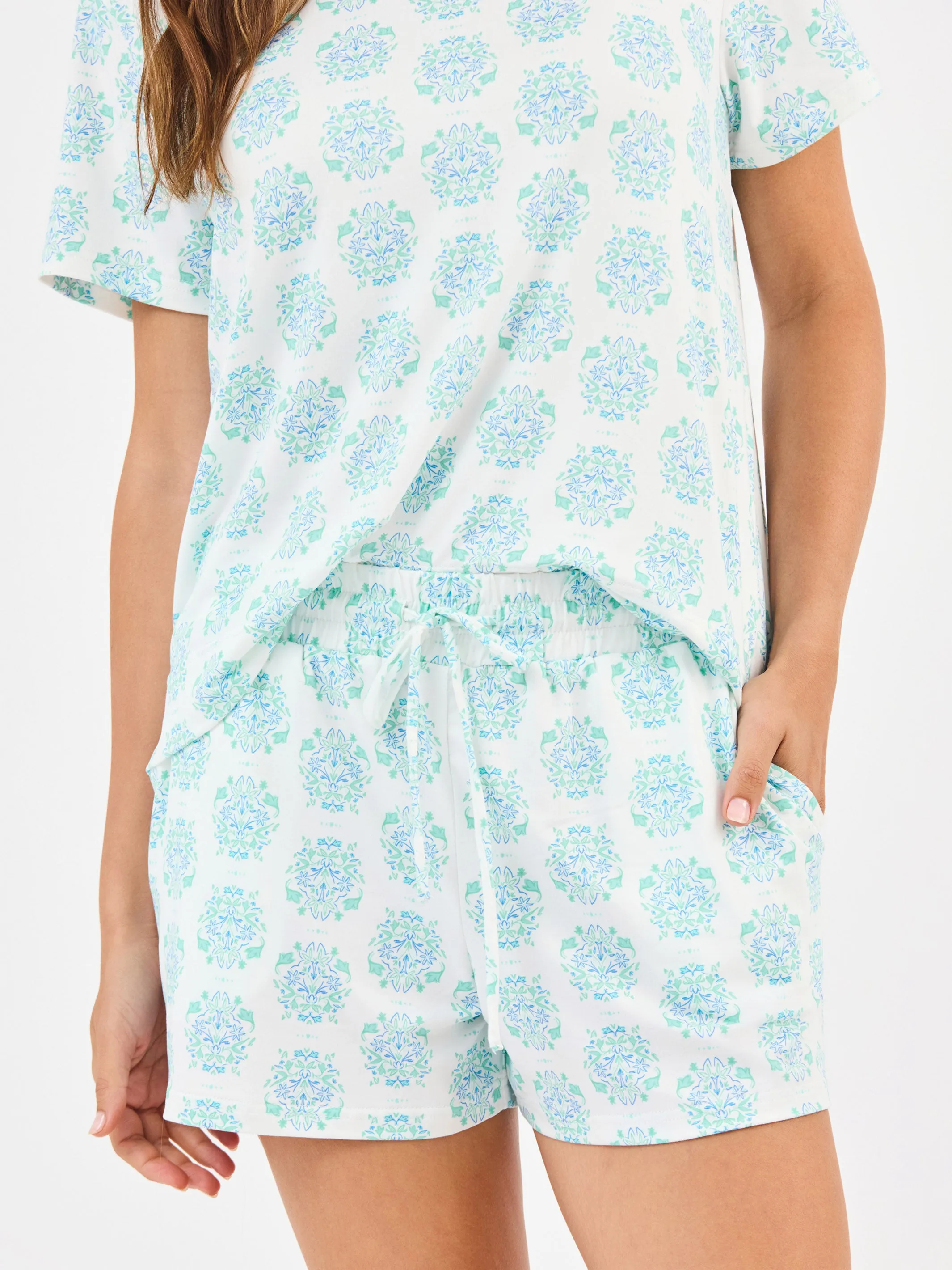 Women's Alli Shorts Set | Meadow Dreams Blue sold by Mary Square product image thumbnail 4