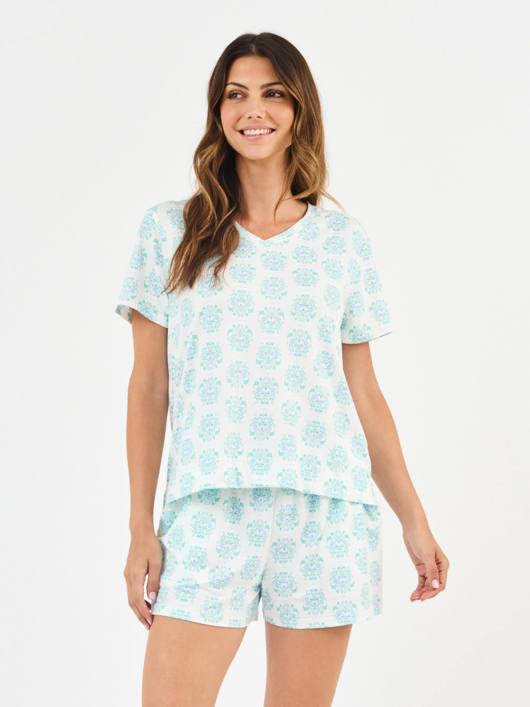 Women's Alli Shorts Set | Meadow Dreams Blue sold by Mary Square product image thumbnail 3