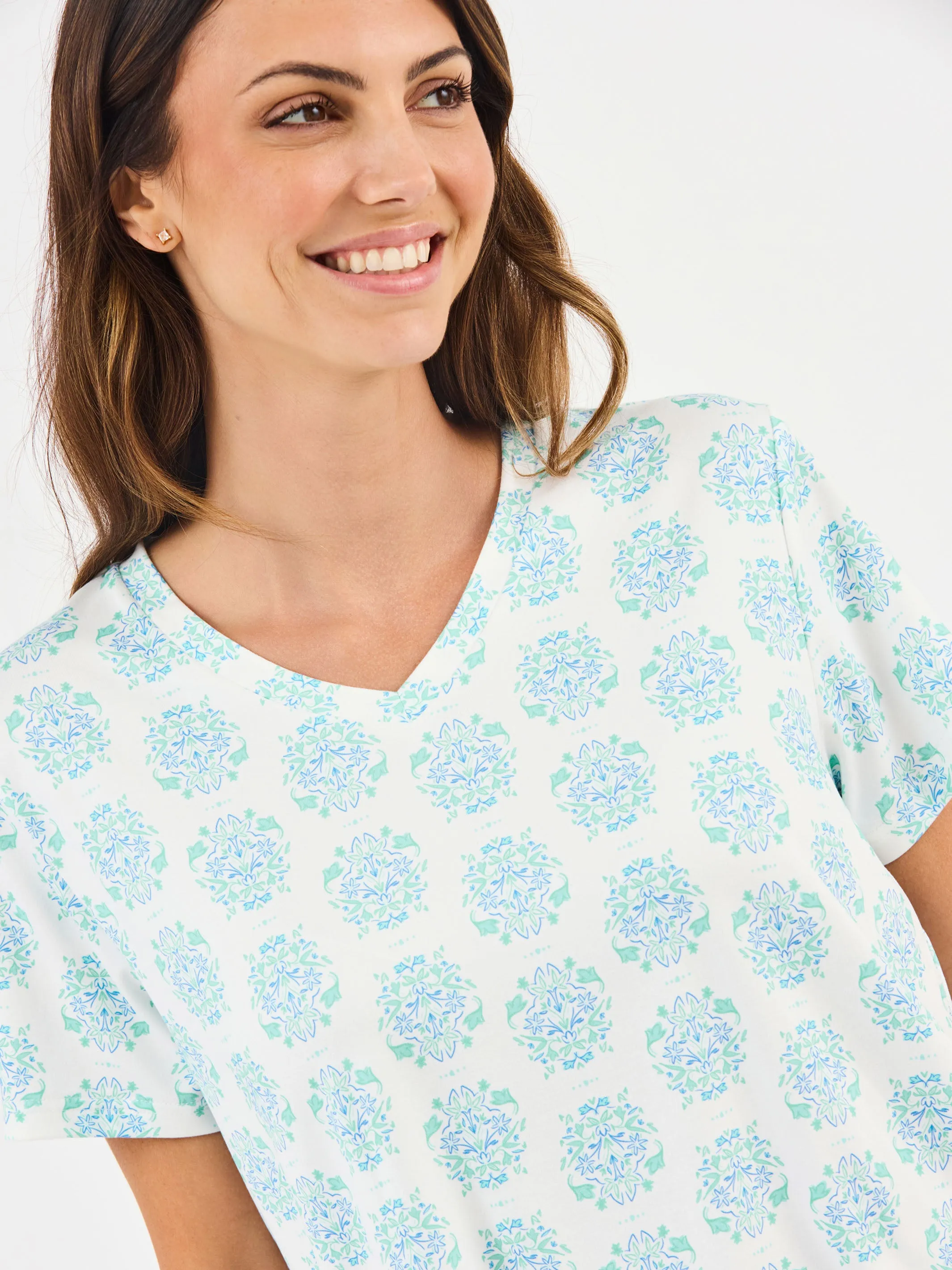 Women's Alli Shorts Set | Meadow Dreams Blue sold by Mary Square product image thumbnail 2