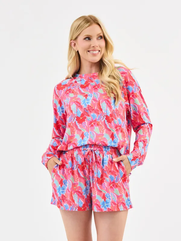 Women's Annie Shorts Set | Fiji Breeze Pink made by Mary Square