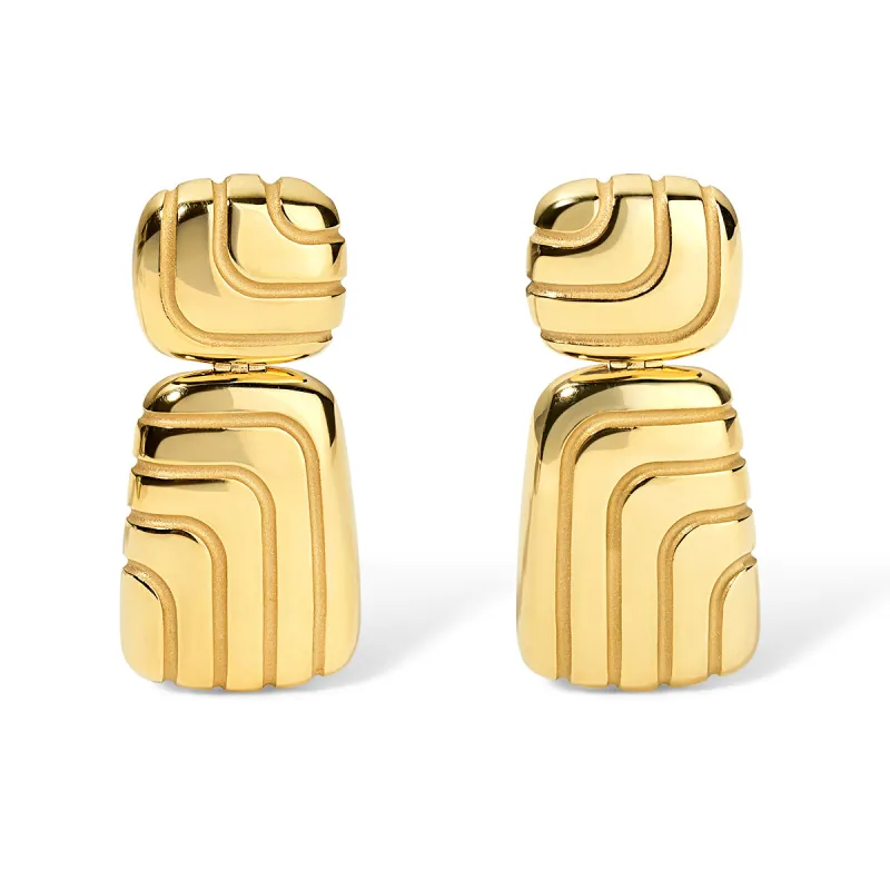 Labyrinth Earrings made by Pamela Zamore