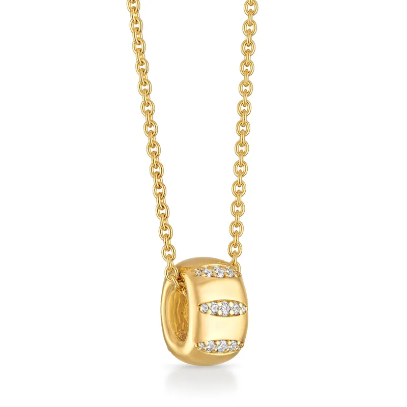 Veda Ring Necklace with Diamonds made by Pamela Zamore