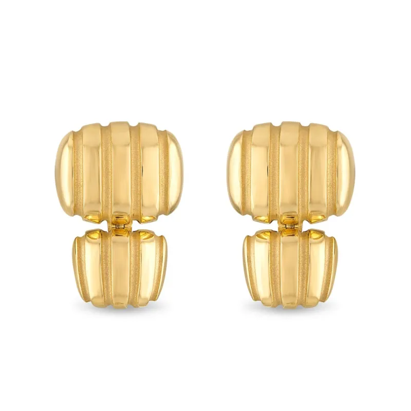 Orla Double Cushion Earrings made by Pamela Zamore