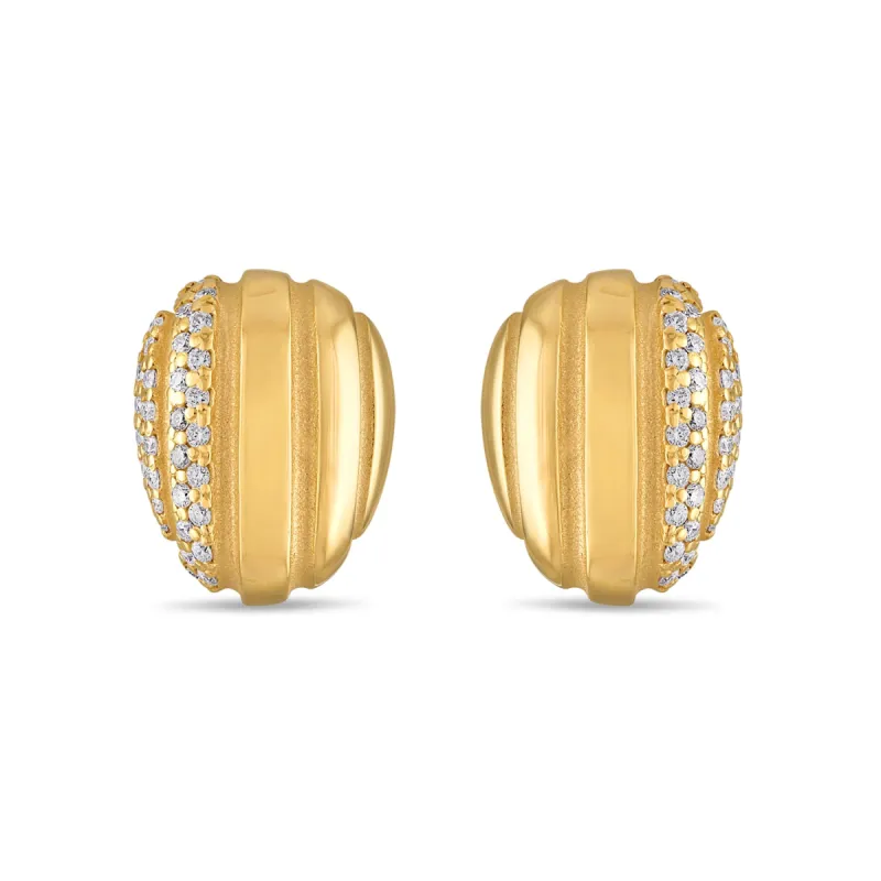 Eos Studs with Diamonds made by Pamela Zamore