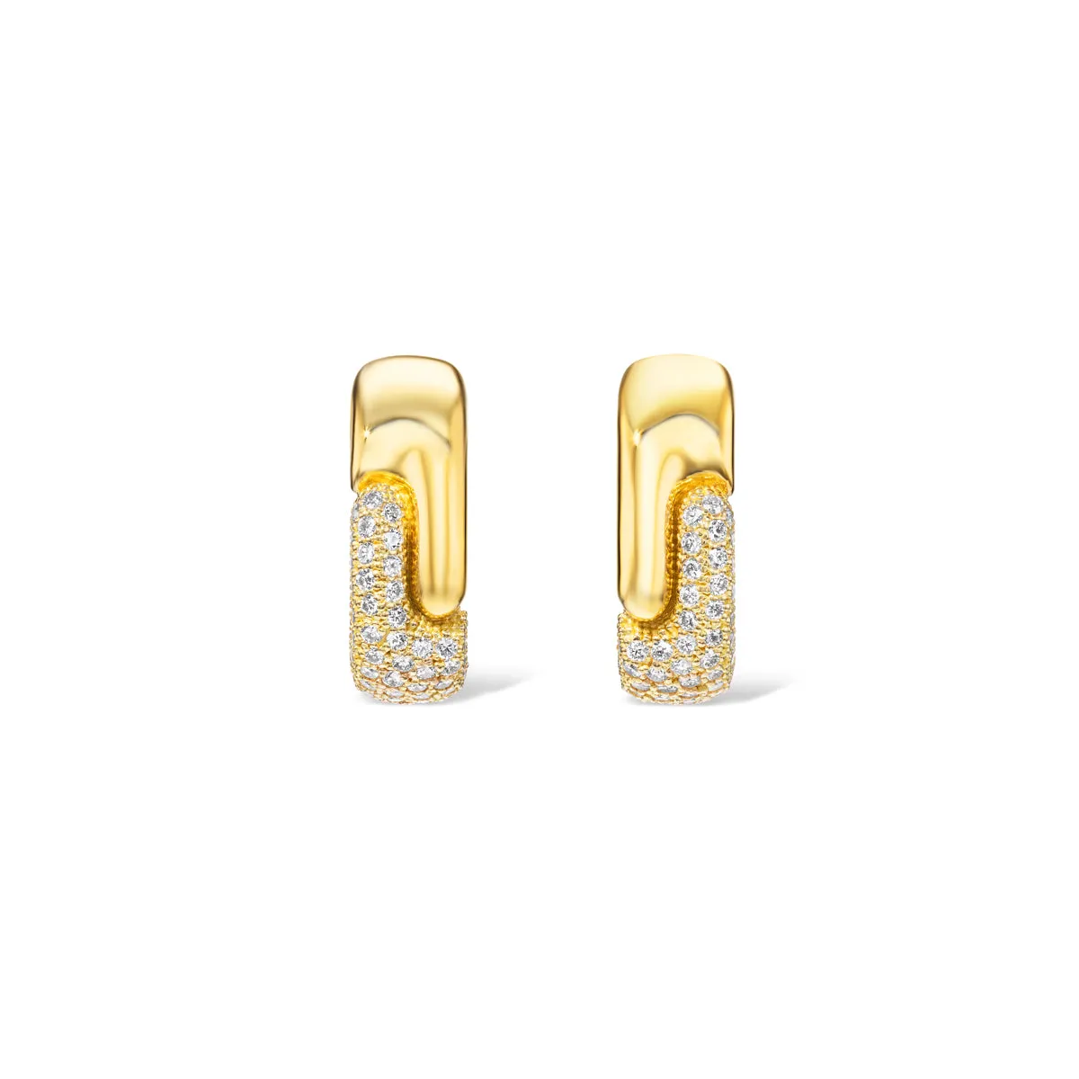 Holos Oval Hoops with Diamonds sold by Pamela Zamore product image thumbnail 4
