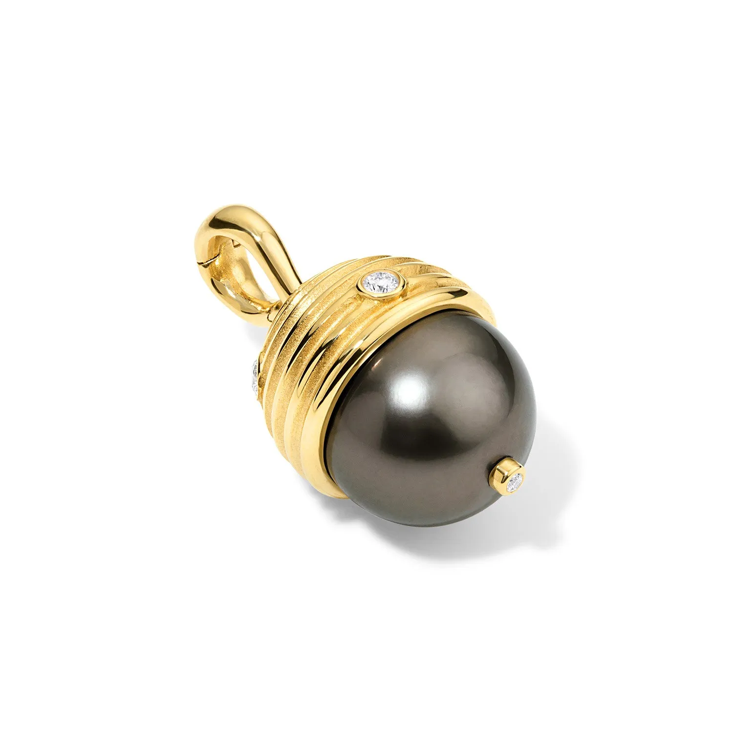 Clio Pearl Pendant with Diamonds sold by Pamela Zamore product image thumbnail 2