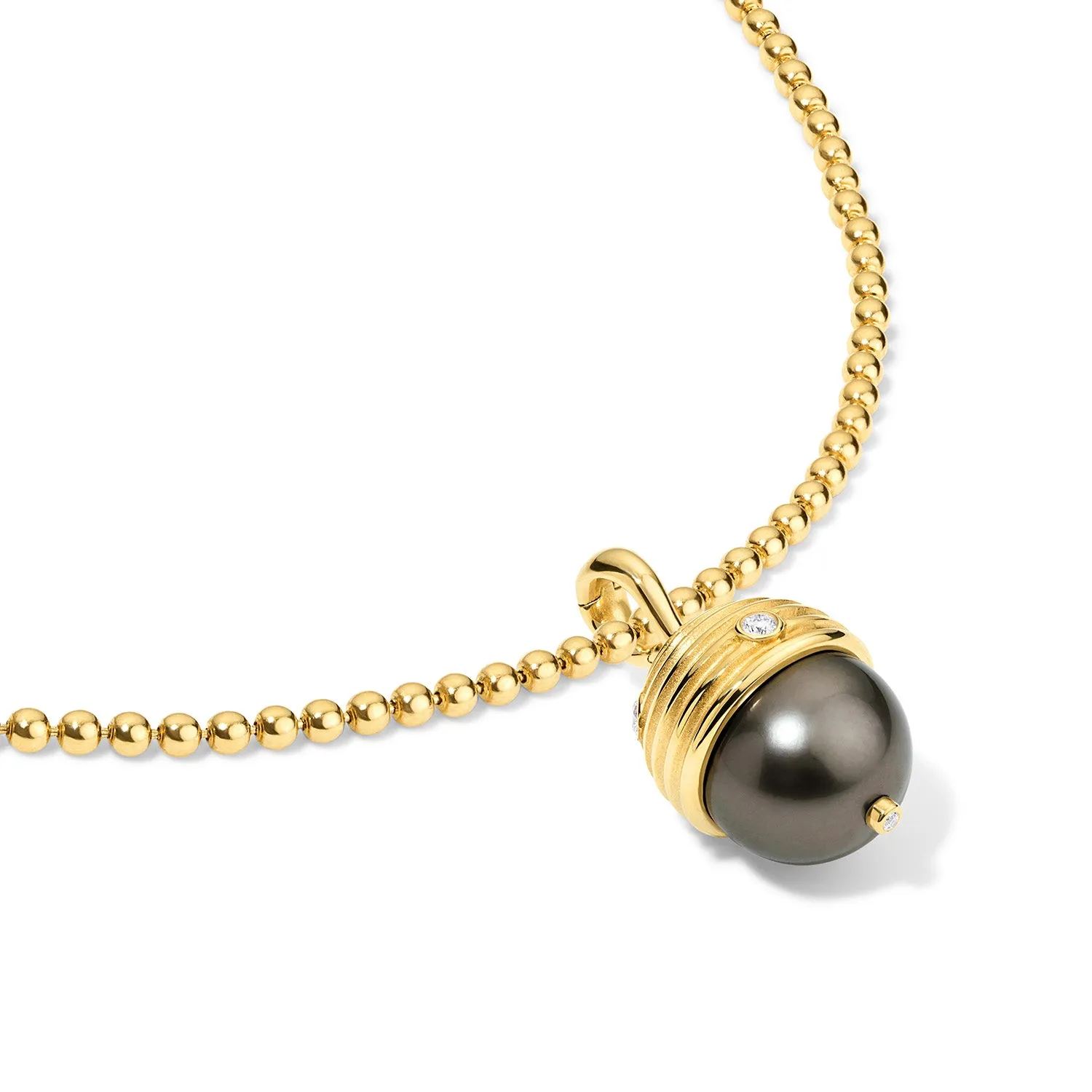 Clio Pearl Pendant with Diamonds sold by Pamela Zamore product image thumbnail 4