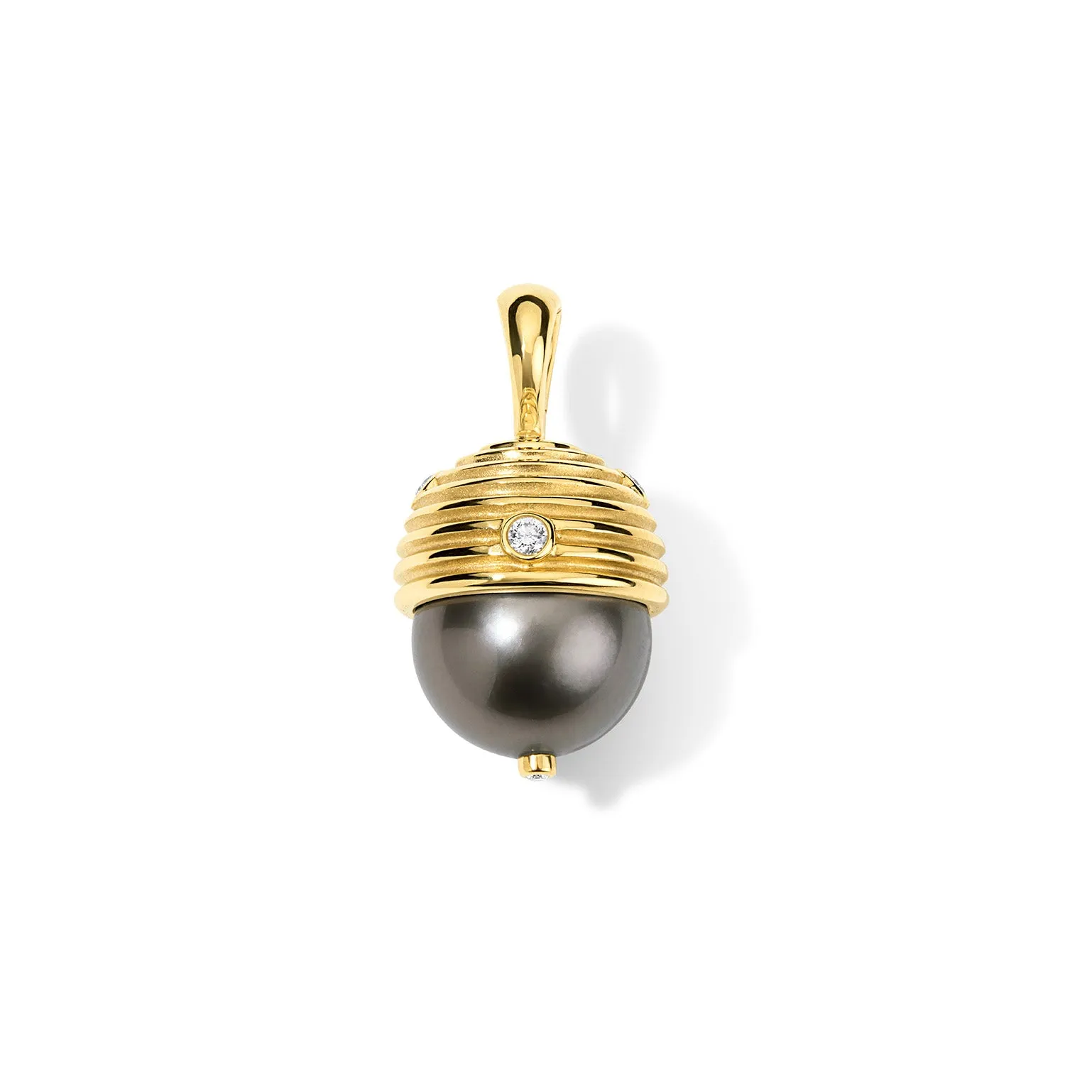 Clio Pearl Pendant with Diamonds sold by Pamela Zamore