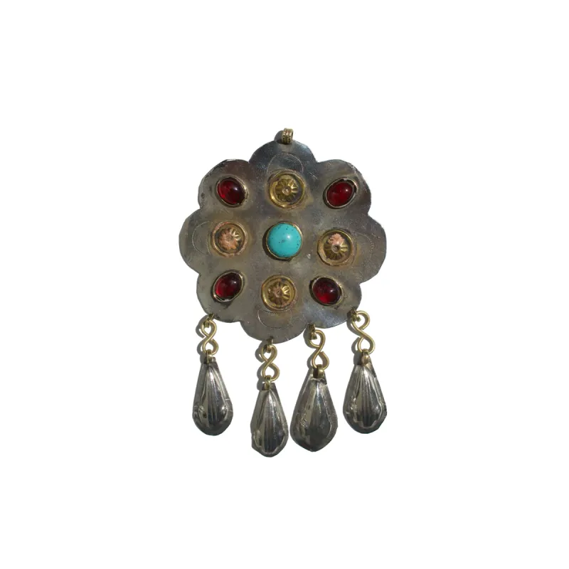 MURANO & TURQUOISE TEARDROP CLOVER AMULET sold by Vertigo