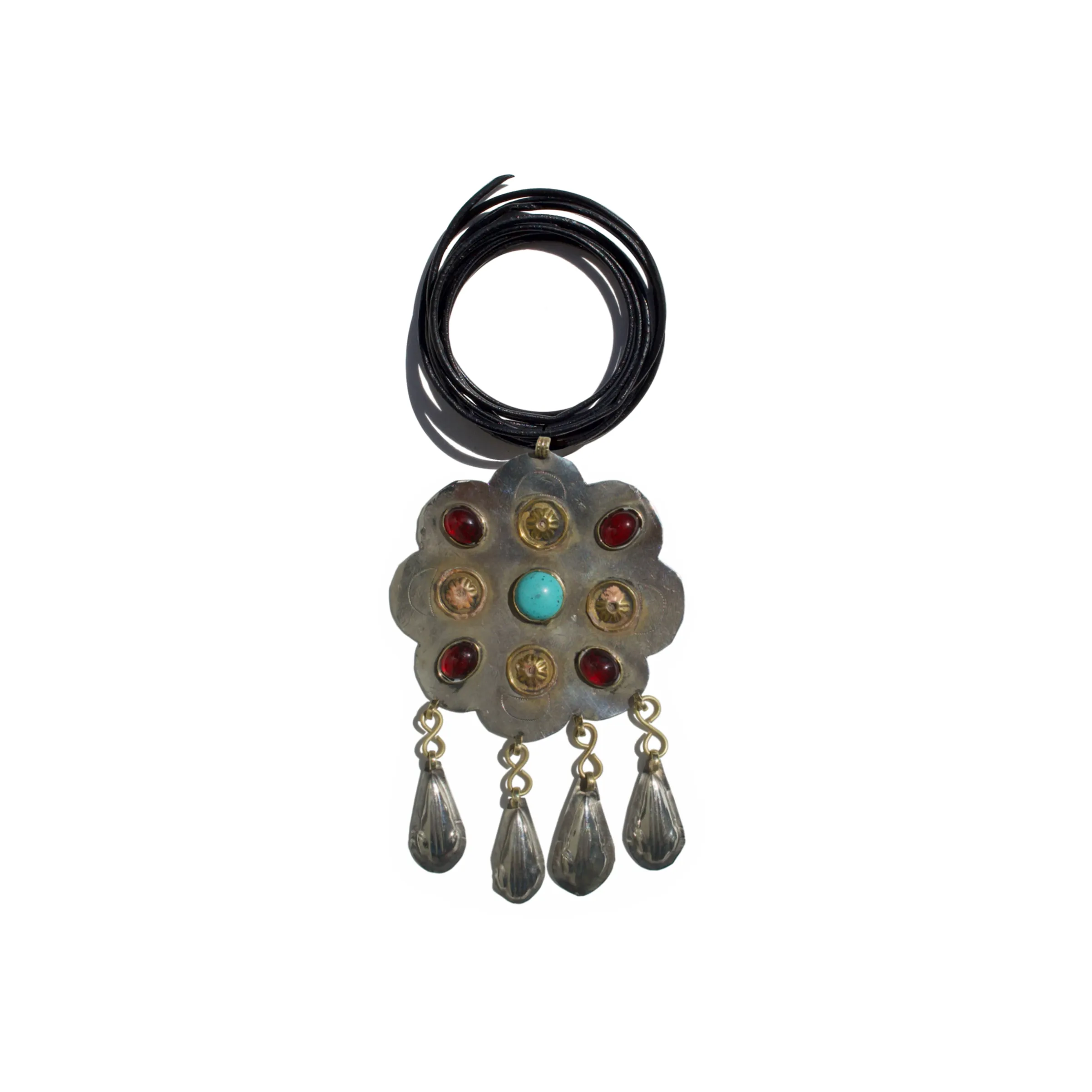 MURANO & TURQUOISE TEARDROP CLOVER AMULET sold by Vertigo product image thumbnail 2