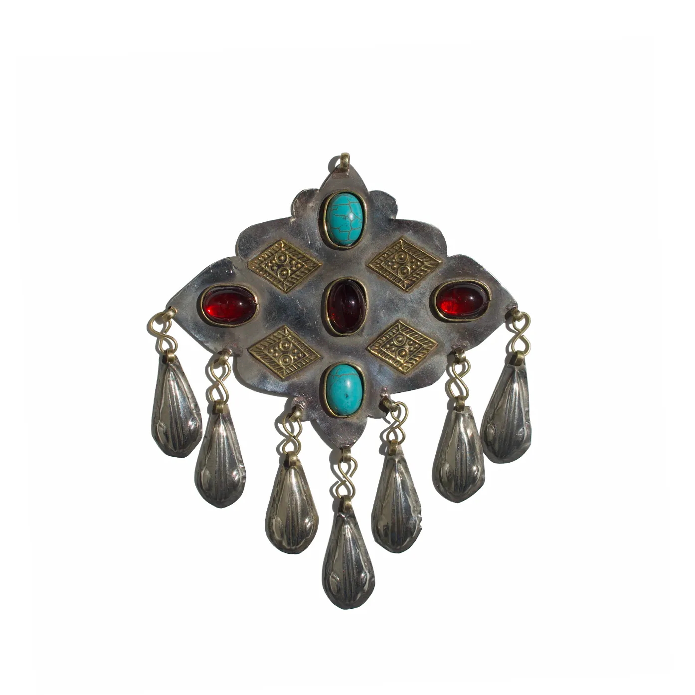 MURANO & TURQUOISE TEARDROP AMULET sold by Vertigo