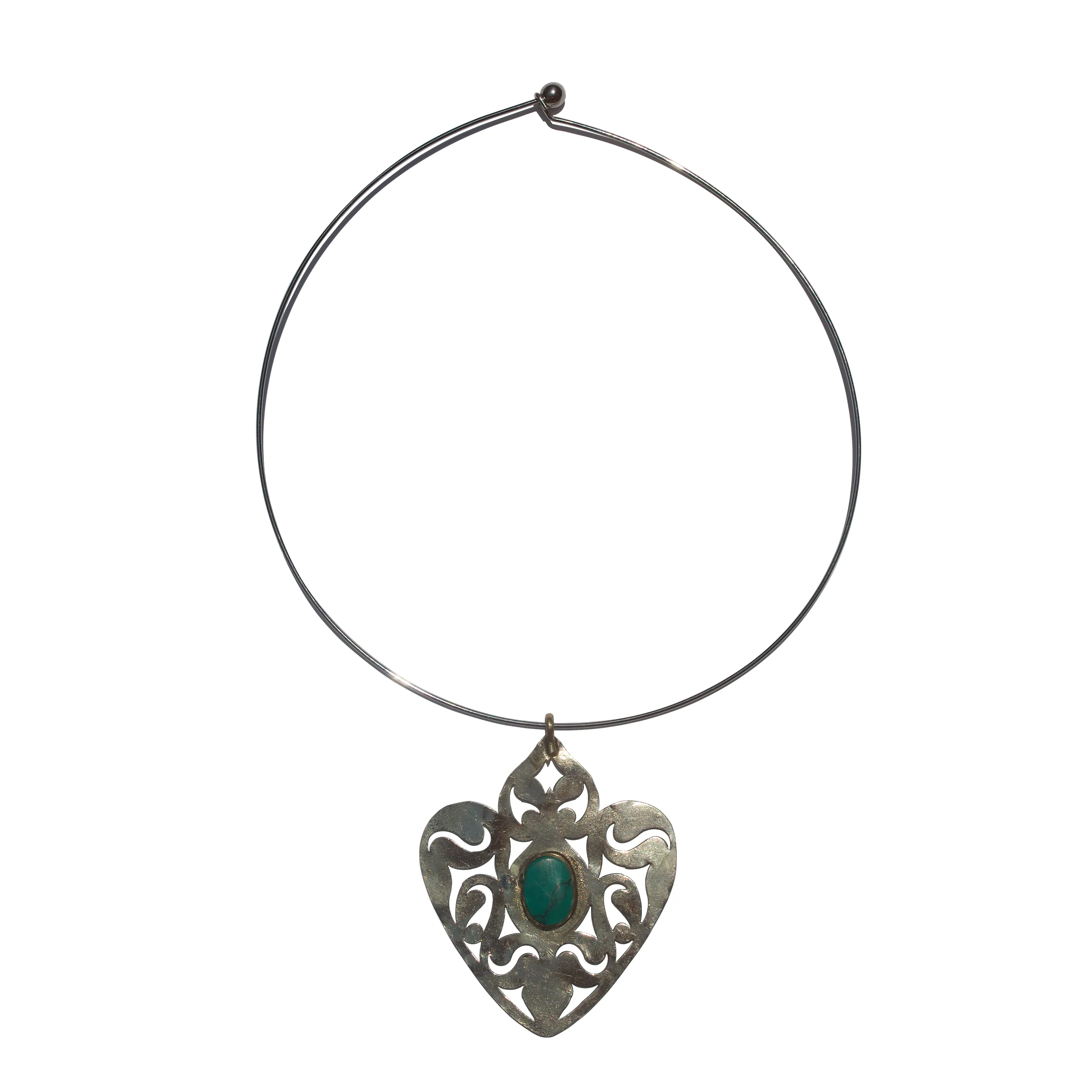 TURQUOISE HEART AMULET sold by Vertigo product image thumbnail 2