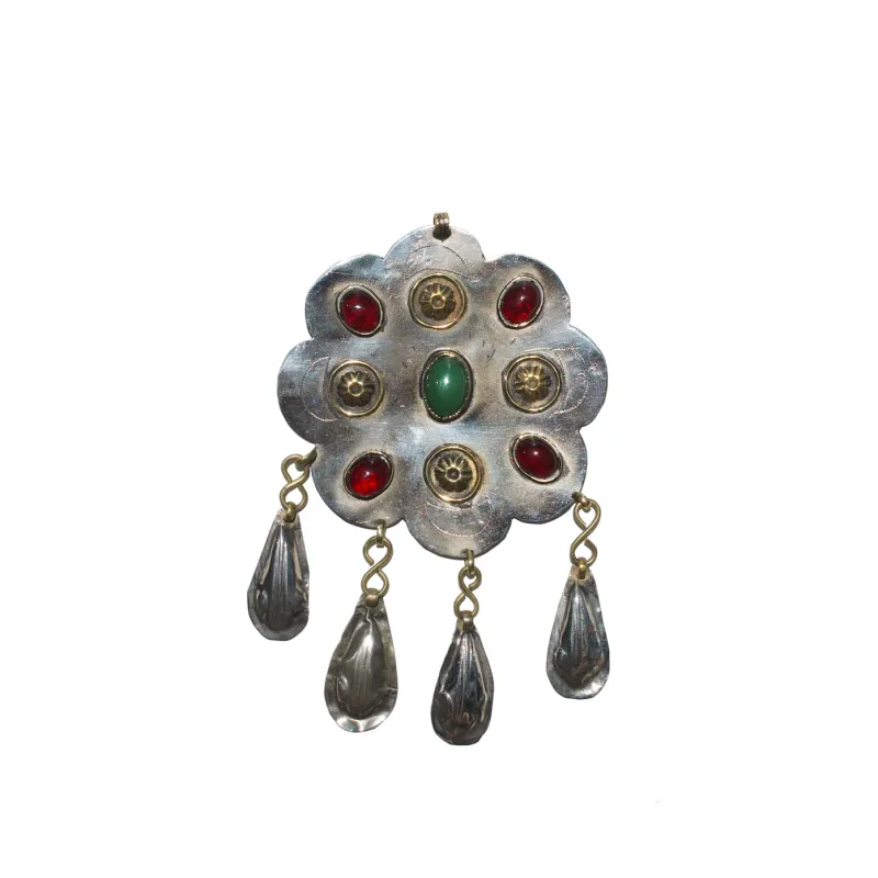 MURANO & JADE TEARDROP CLOVER AMULET sold by Vertigo