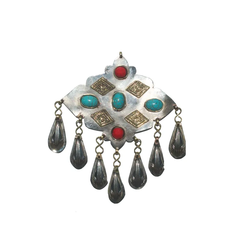 TURQUOISE & JASPER TEARDROP AMULET sold by Vertigo