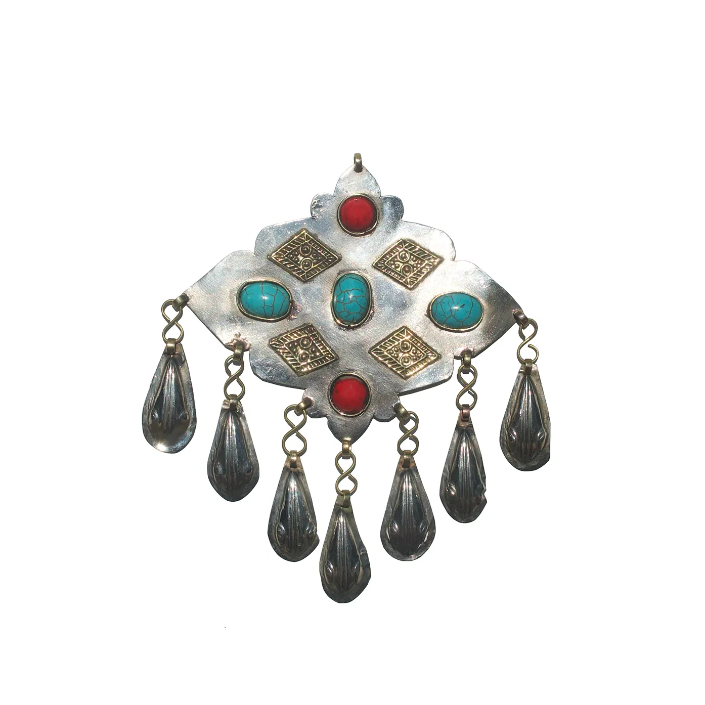 TURQUOISE & JASPER TEARDROP AMULET sold by Vertigo