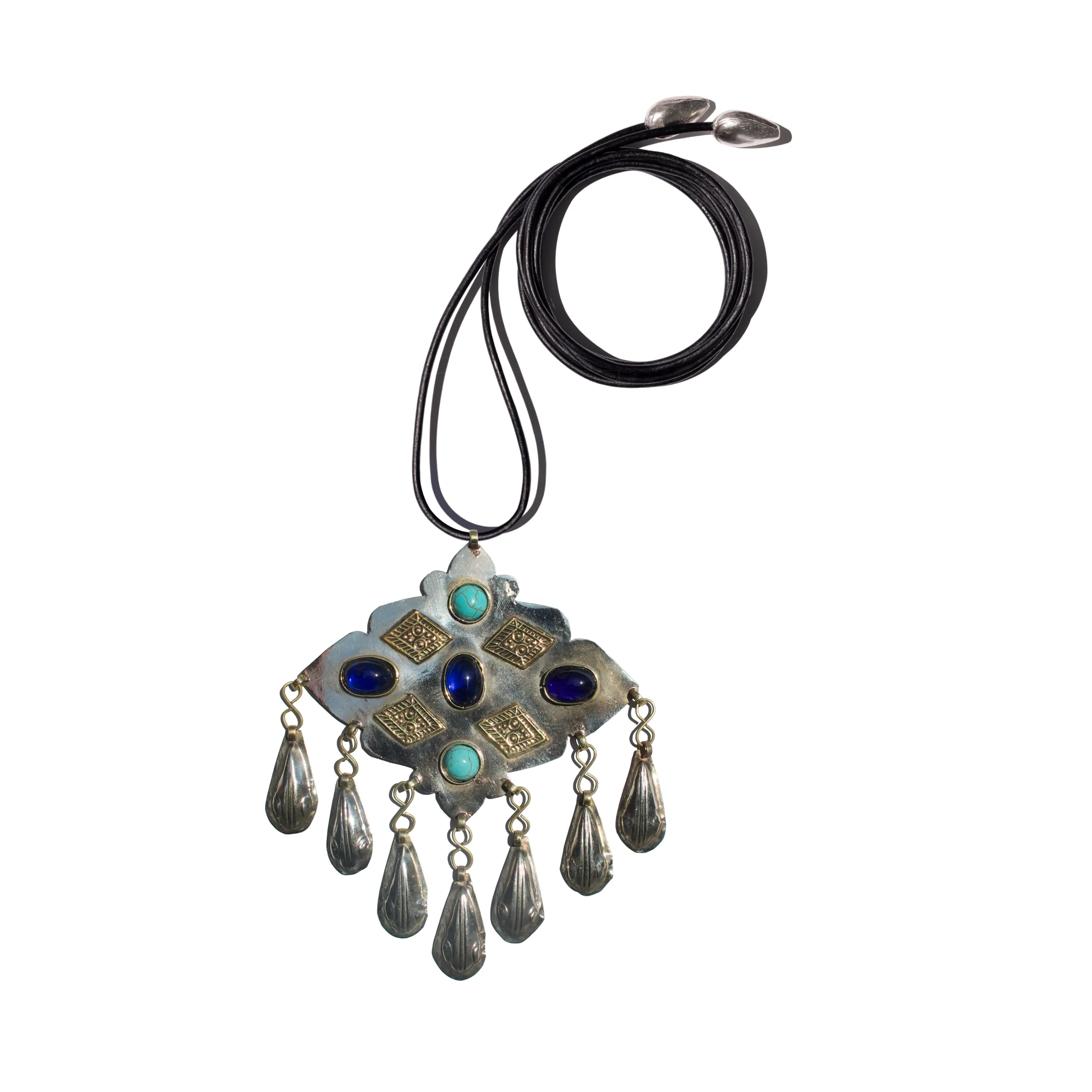 BLUE MURANO & TURQUOISE TEARDROP AMULET sold by Vertigo product image thumbnail 2