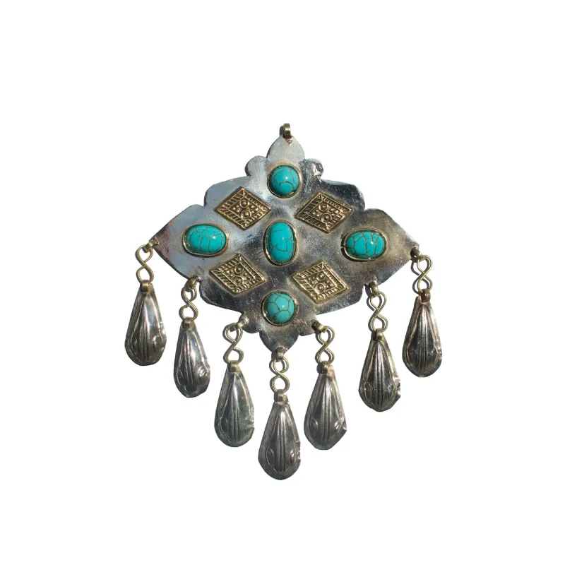 TURQUOISE TEARDROP AMULET made by Vertigo