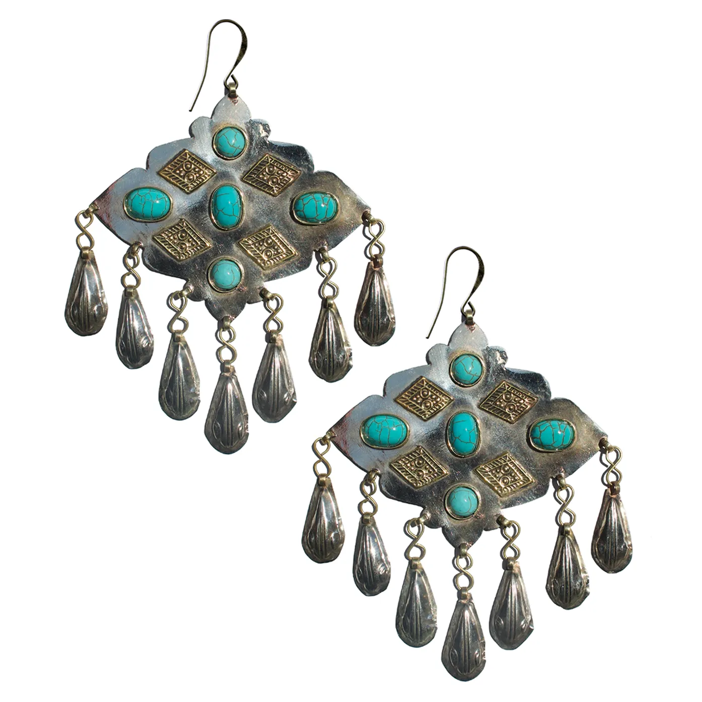 TURQUOISE TEARDROP EARRINGS sold by Vertigo