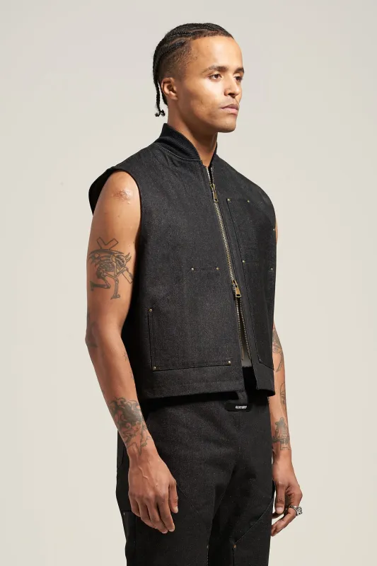 The Raw Black Carpenter Vest made by Glorydays