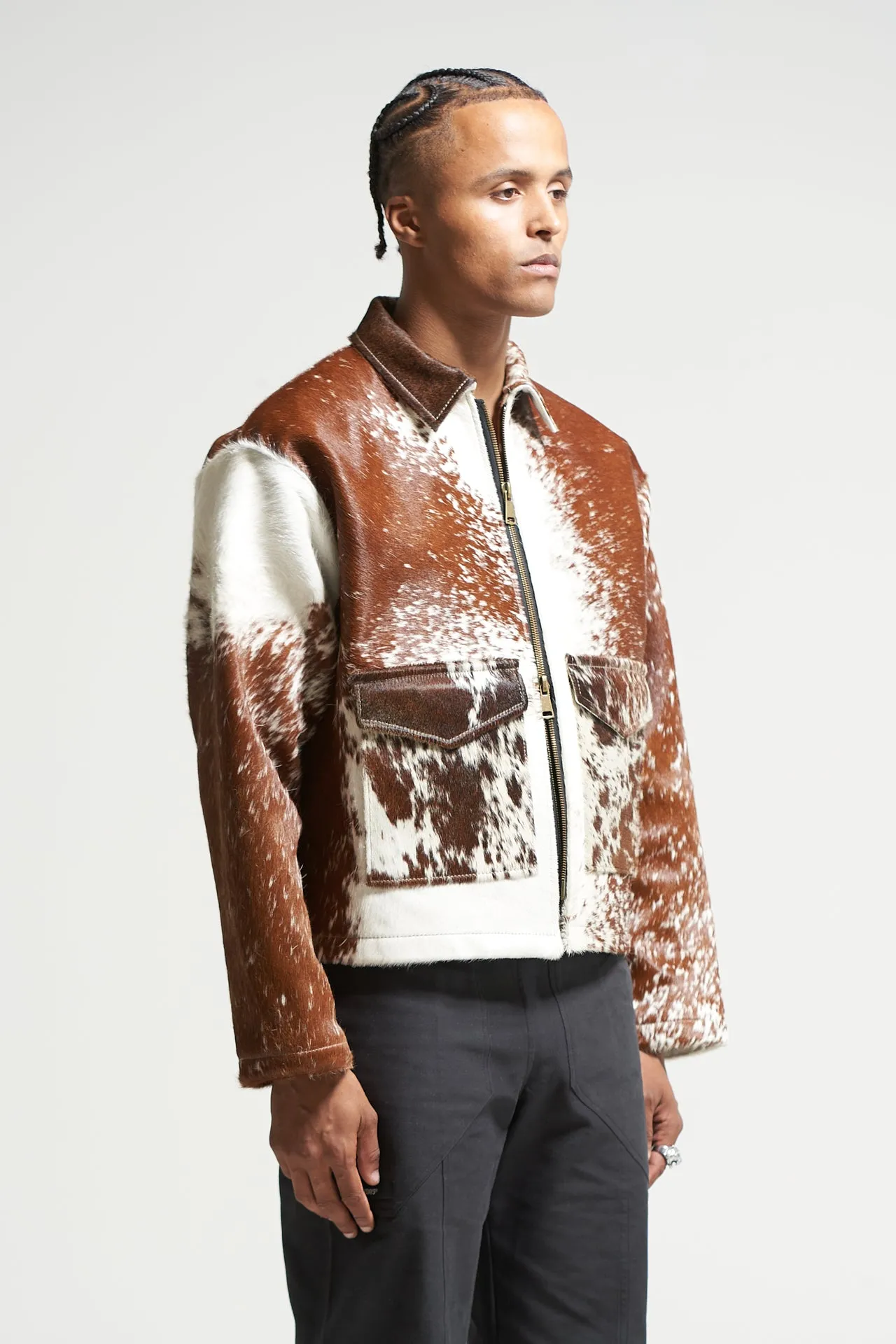 The Ginger Cowhide Jacket sold by Glorydays