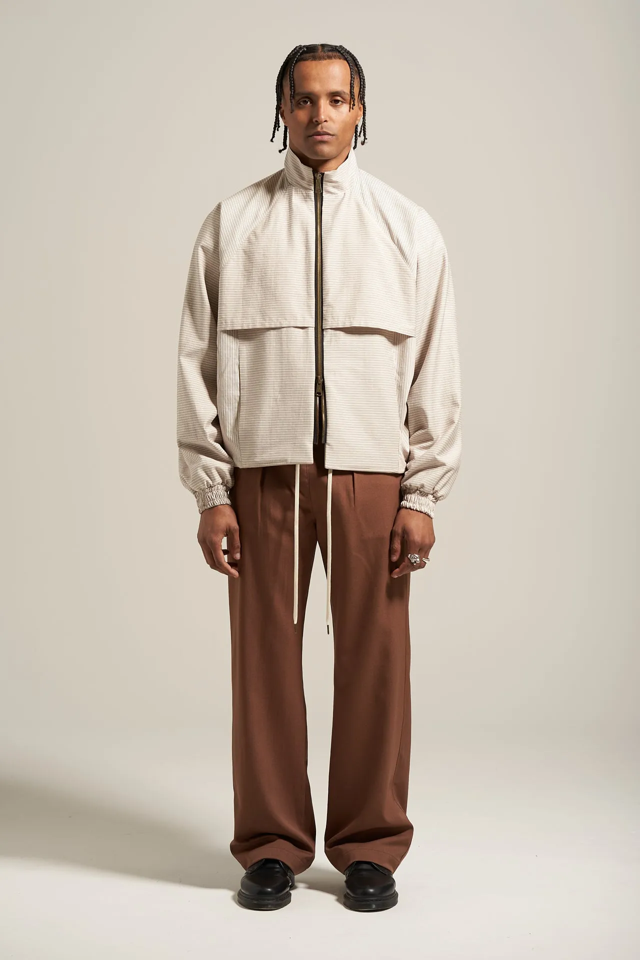 The Ivory Stripe Shell Jacket sold by Glorydays product image thumbnail 4