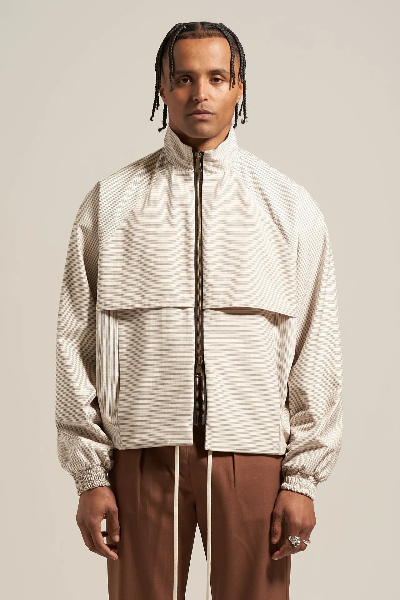 The Ivory Stripe Shell Jacket sold by Glorydays product image thumbnail 2