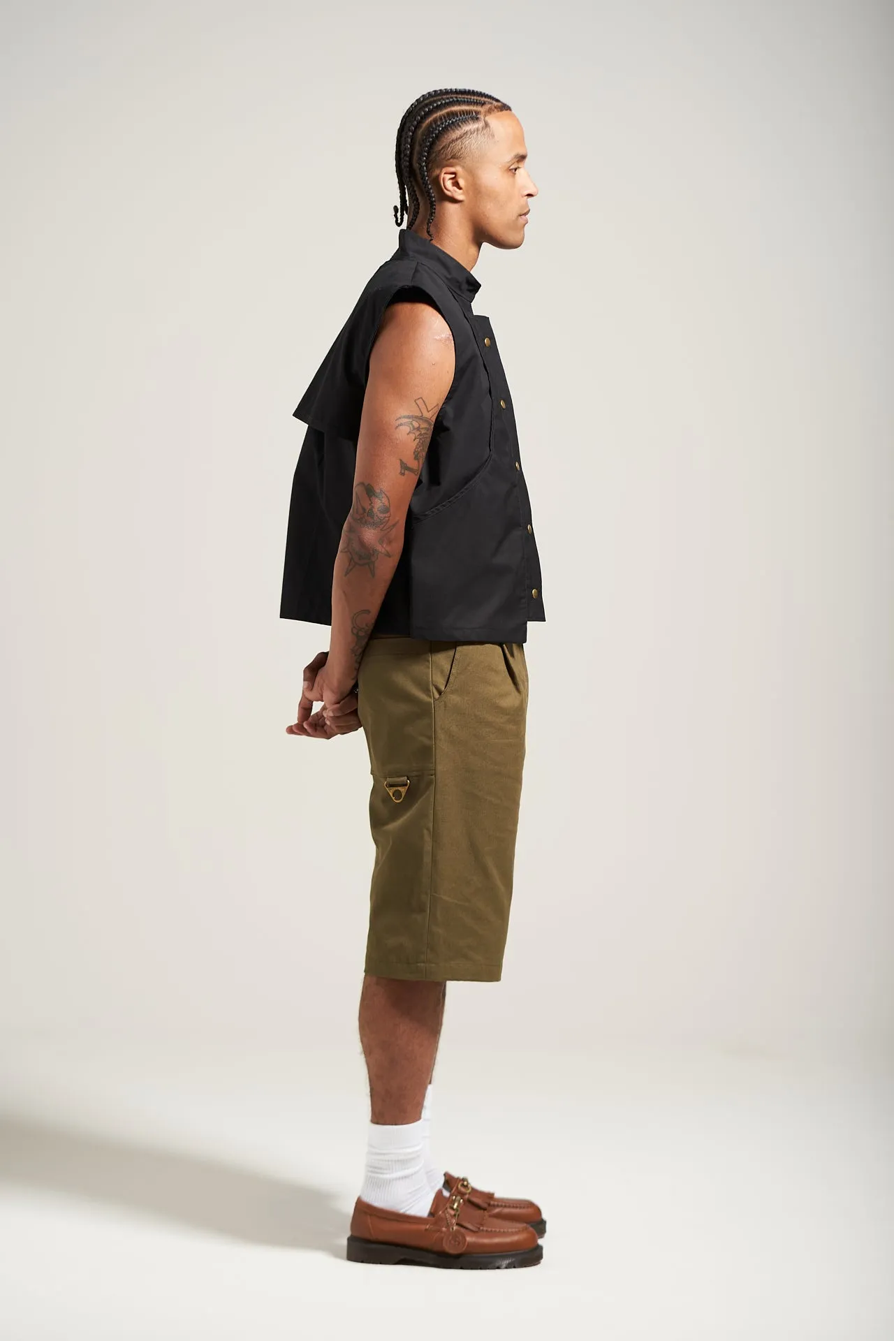 The Olive Pleated Work Short sold by Glorydays product image thumbnail 5