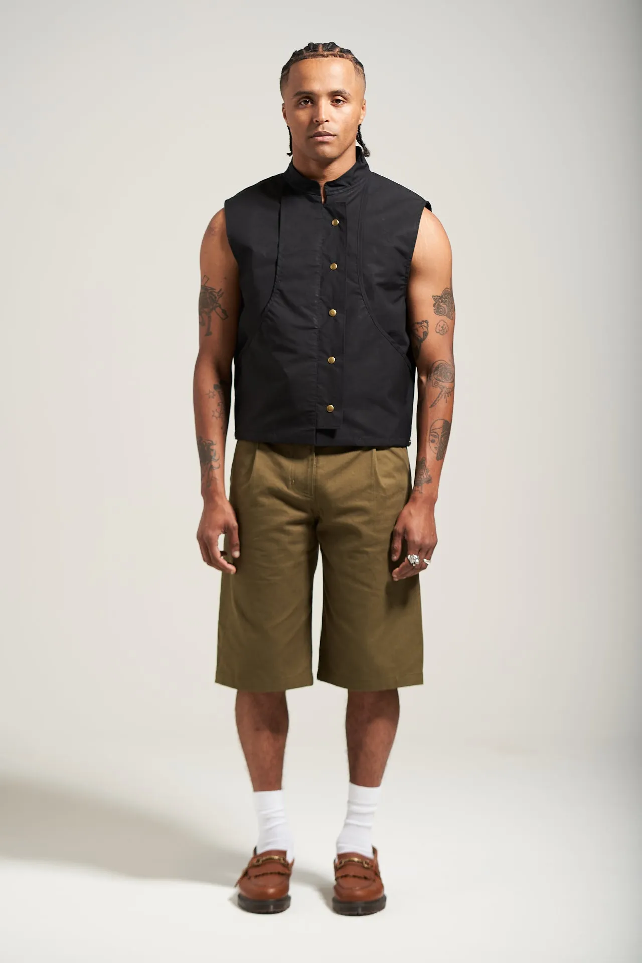 The Olive Pleated Work Short sold by Glorydays product image thumbnail 4