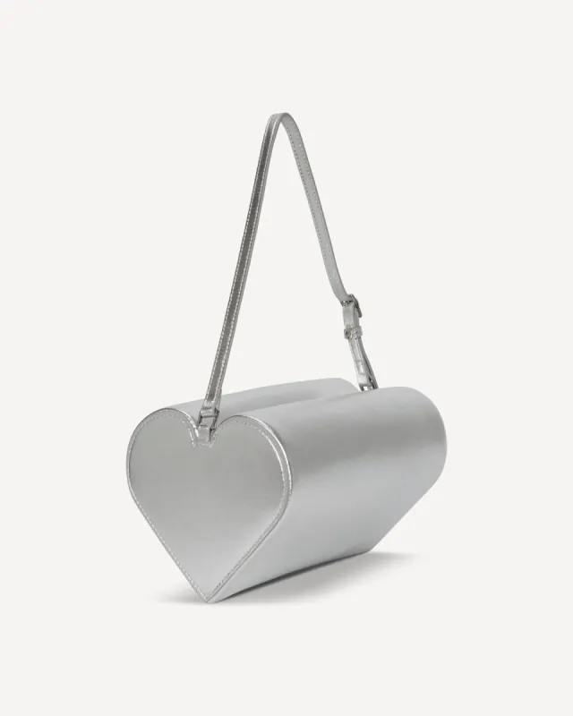 HEART HANDBAG - Silver * sold by VASIC