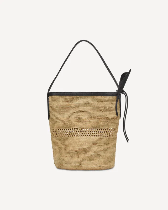 LIDO TOTE - Raffia x Black made by VASIC